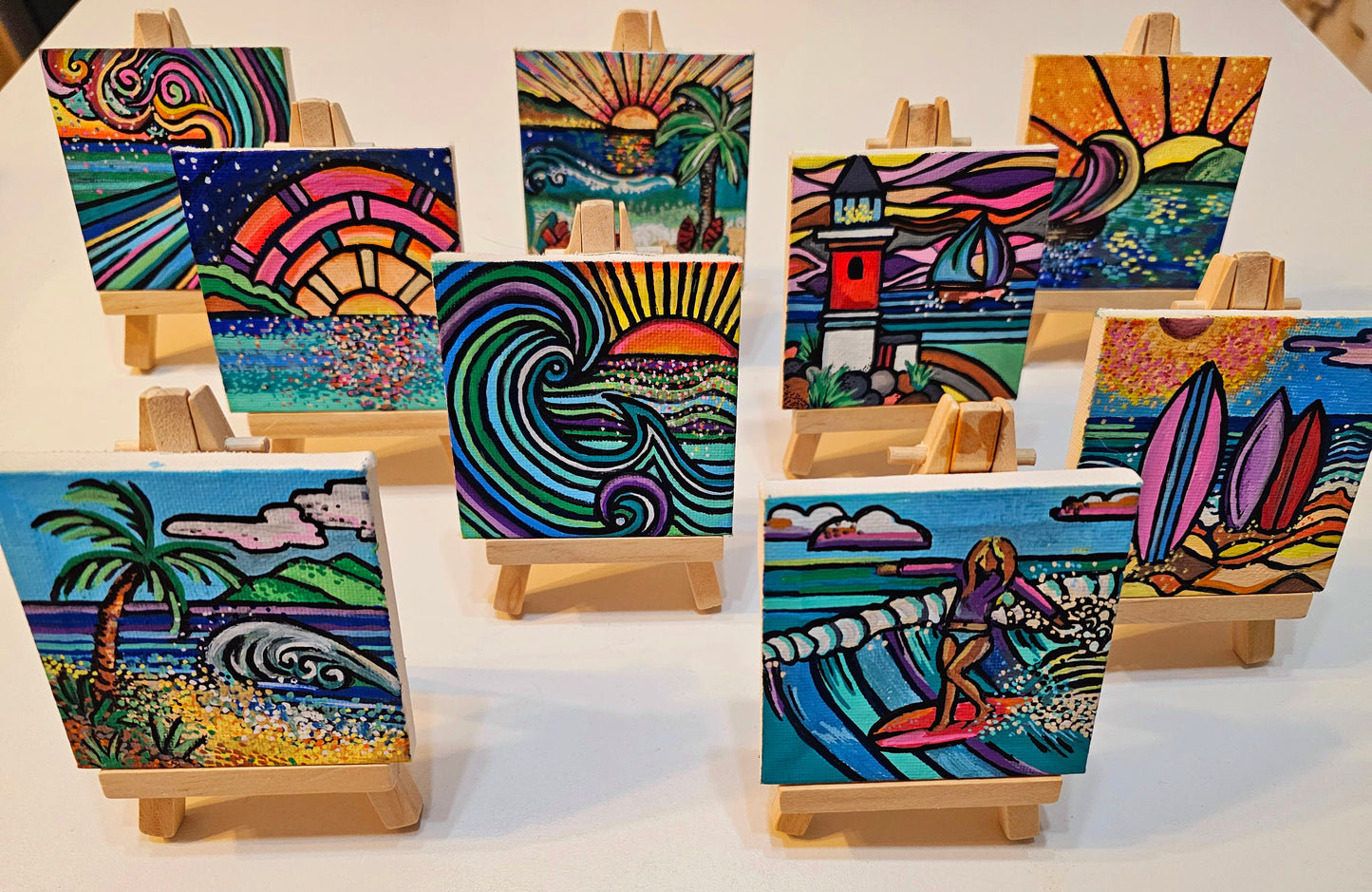 Mini oil paintings - Saltwater pleasures