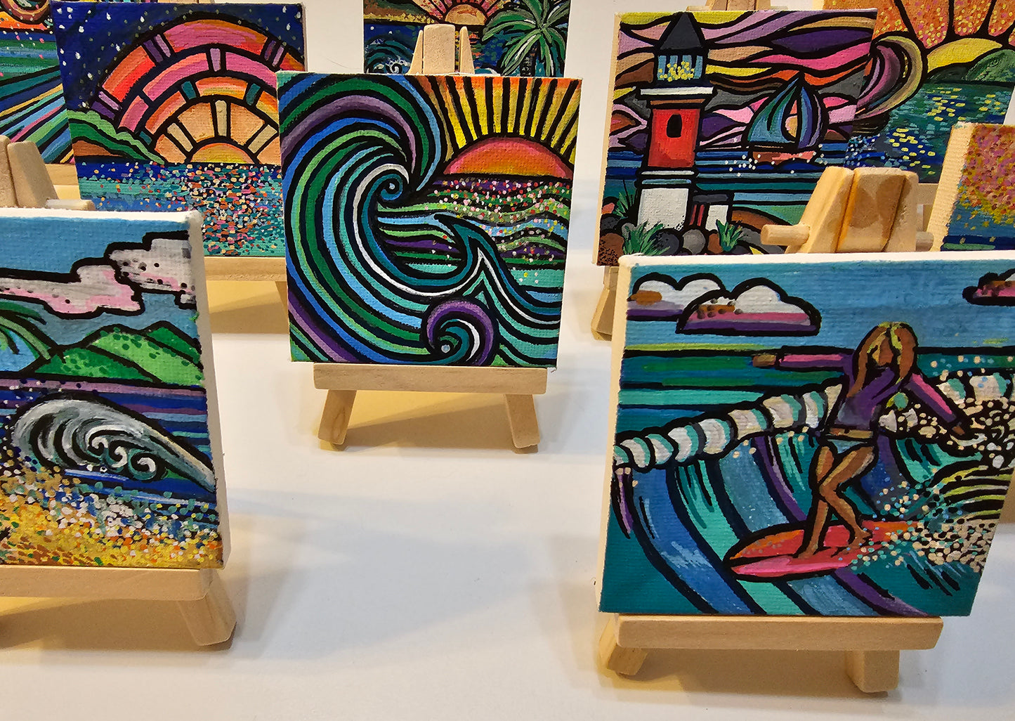 Mini oil paintings - Saltwater pleasures