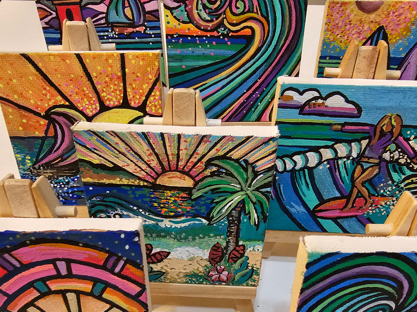 Mini oil paintings - Saltwater pleasures