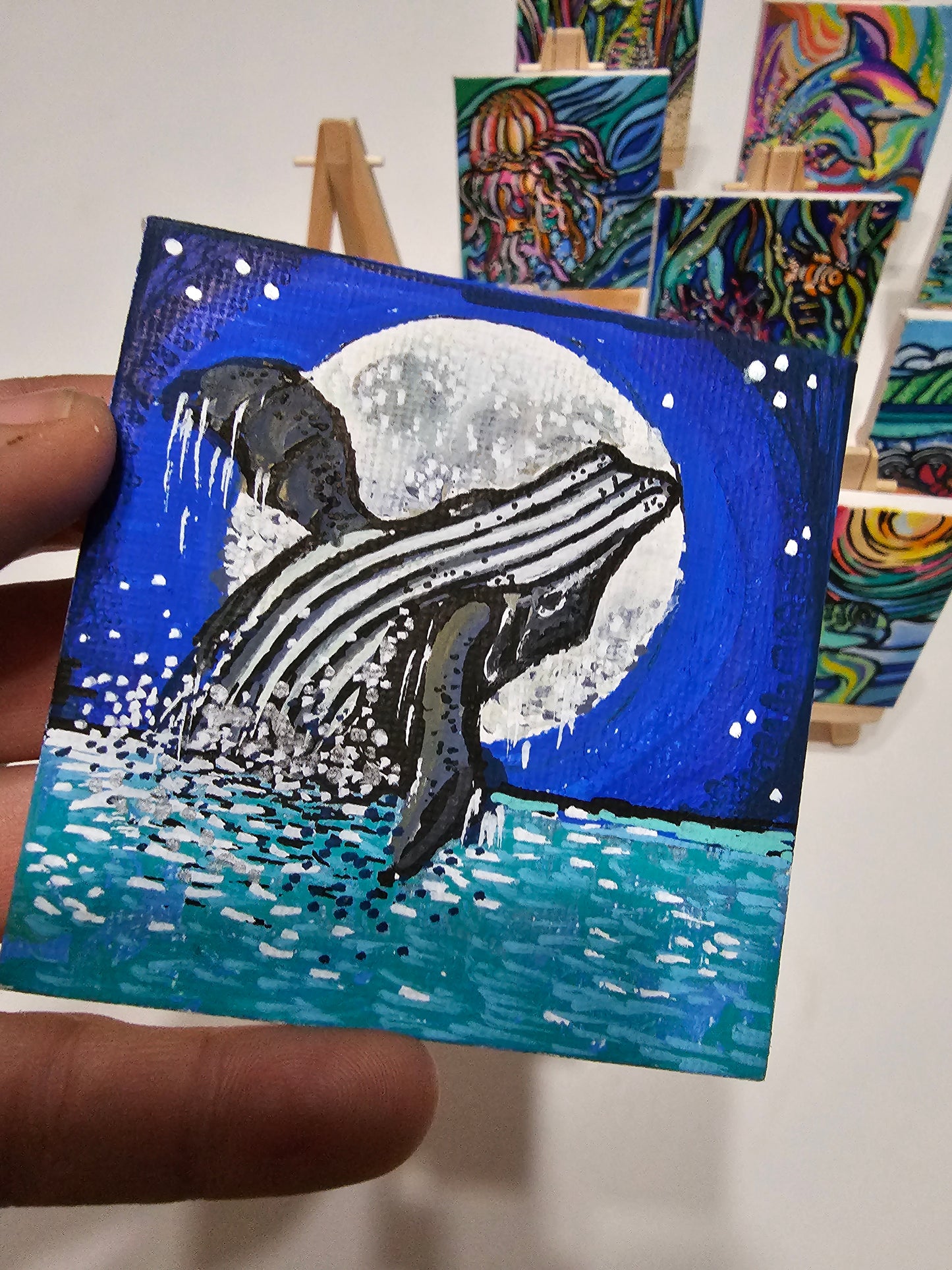 Mini oil paintings on canvas - Marine magic