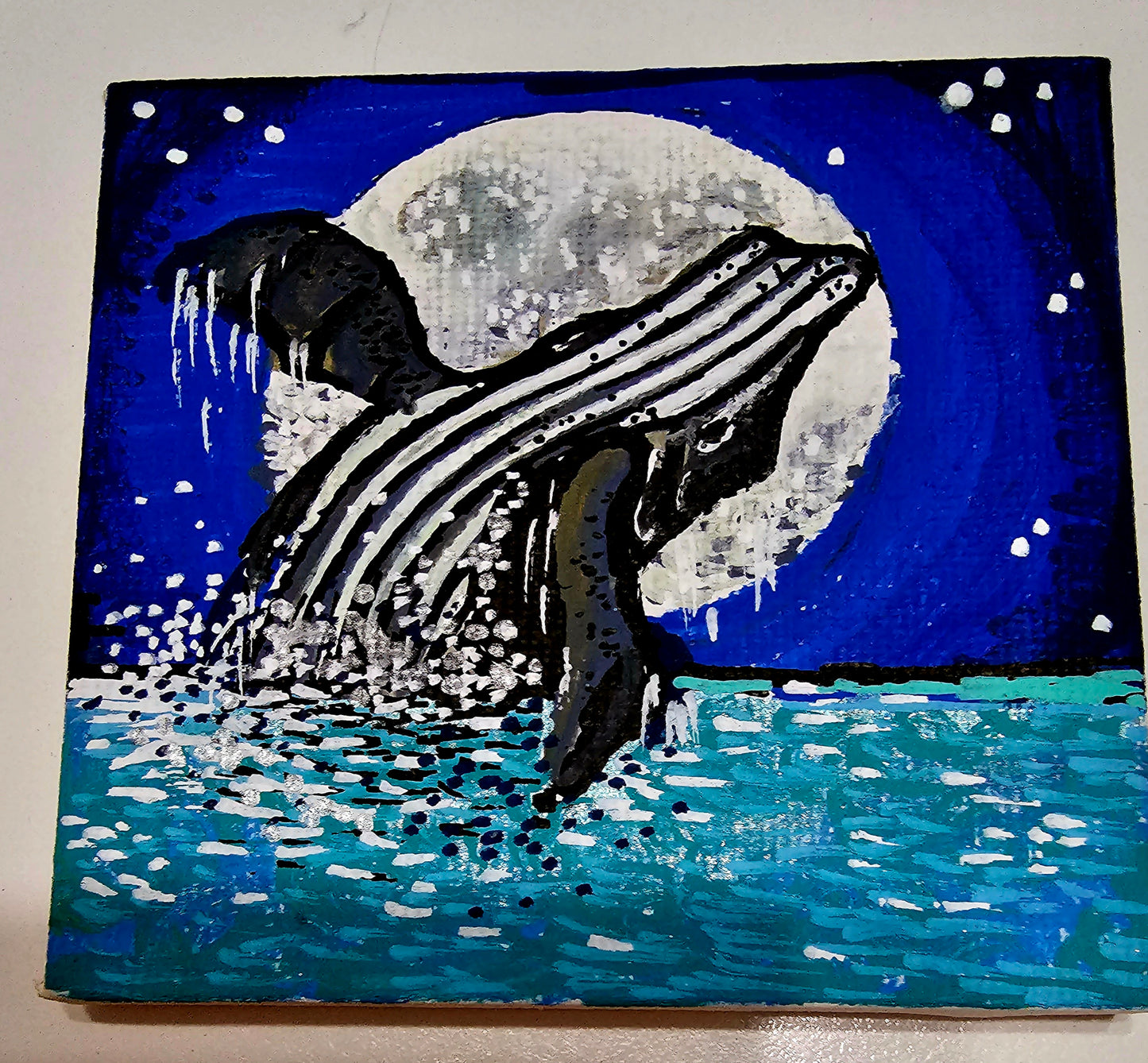 Mini oil paintings on canvas - Marine magic