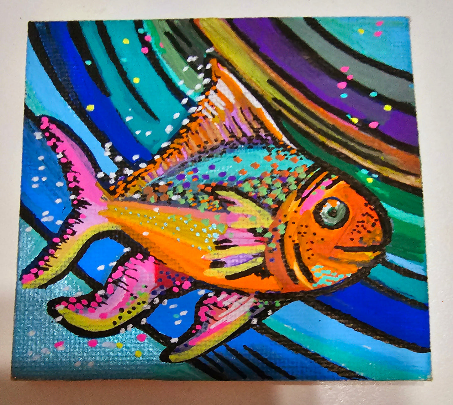 Mini oil paintings on canvas - Marine magic