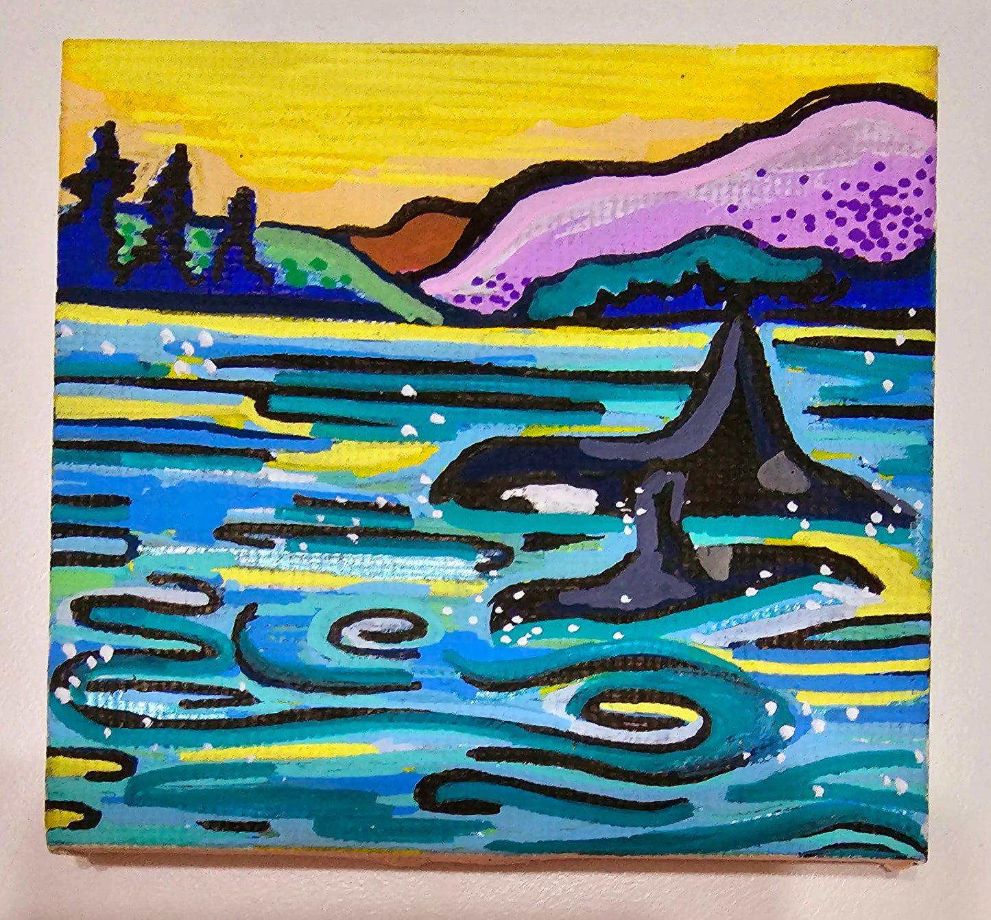 Mini oil paintings on canvas - Marine magic