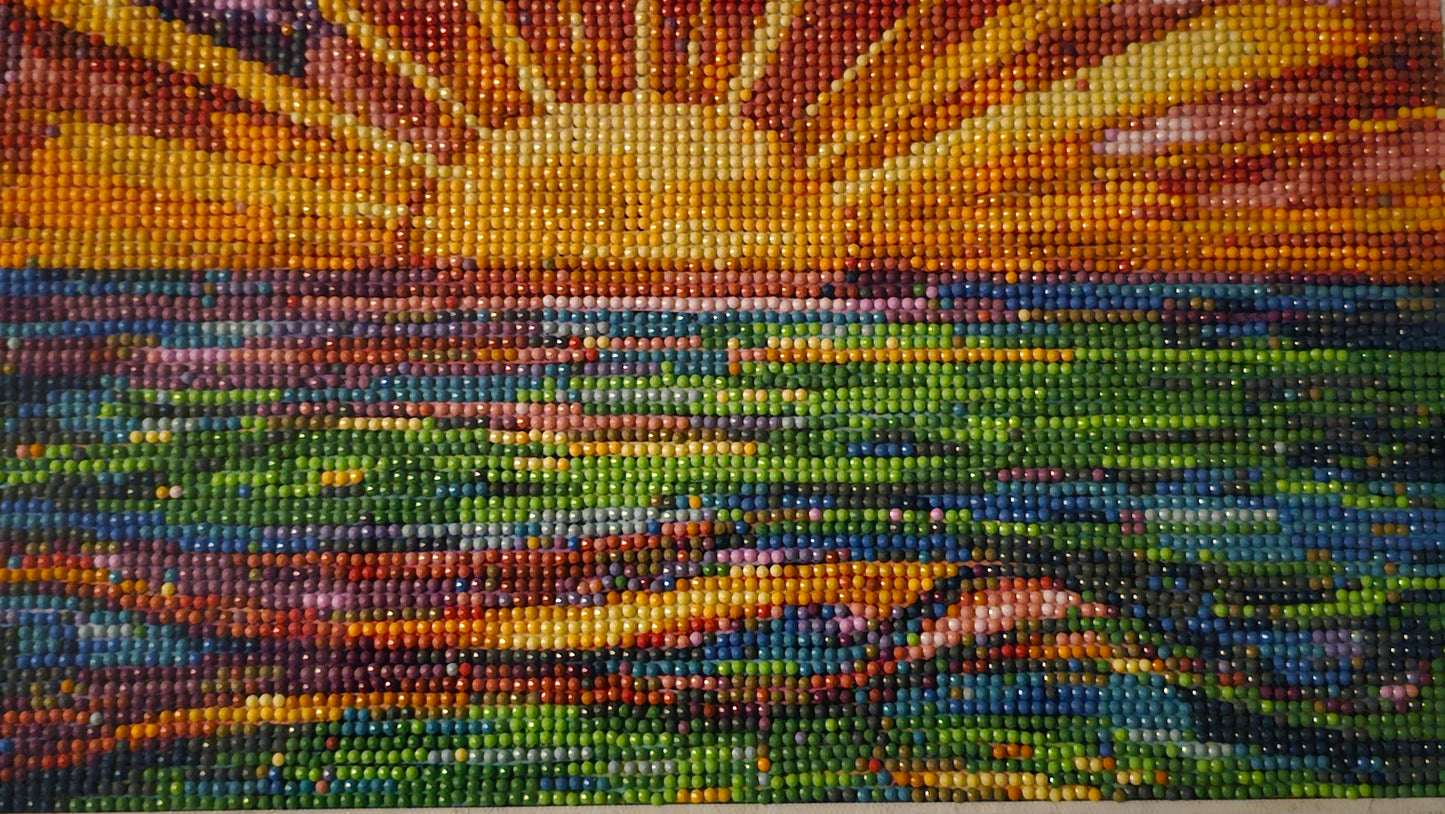 Groovy baby colourful sunrise framed wall art