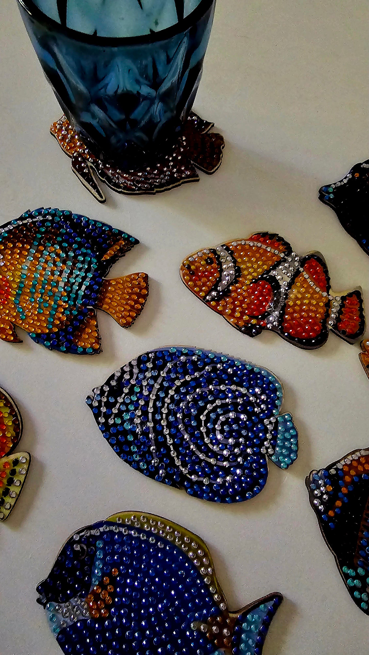 Tropical fish coasters/ fish wall art
