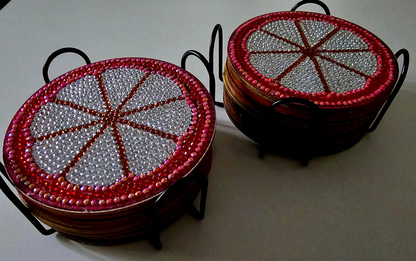 Summer fruit slices - coaster set