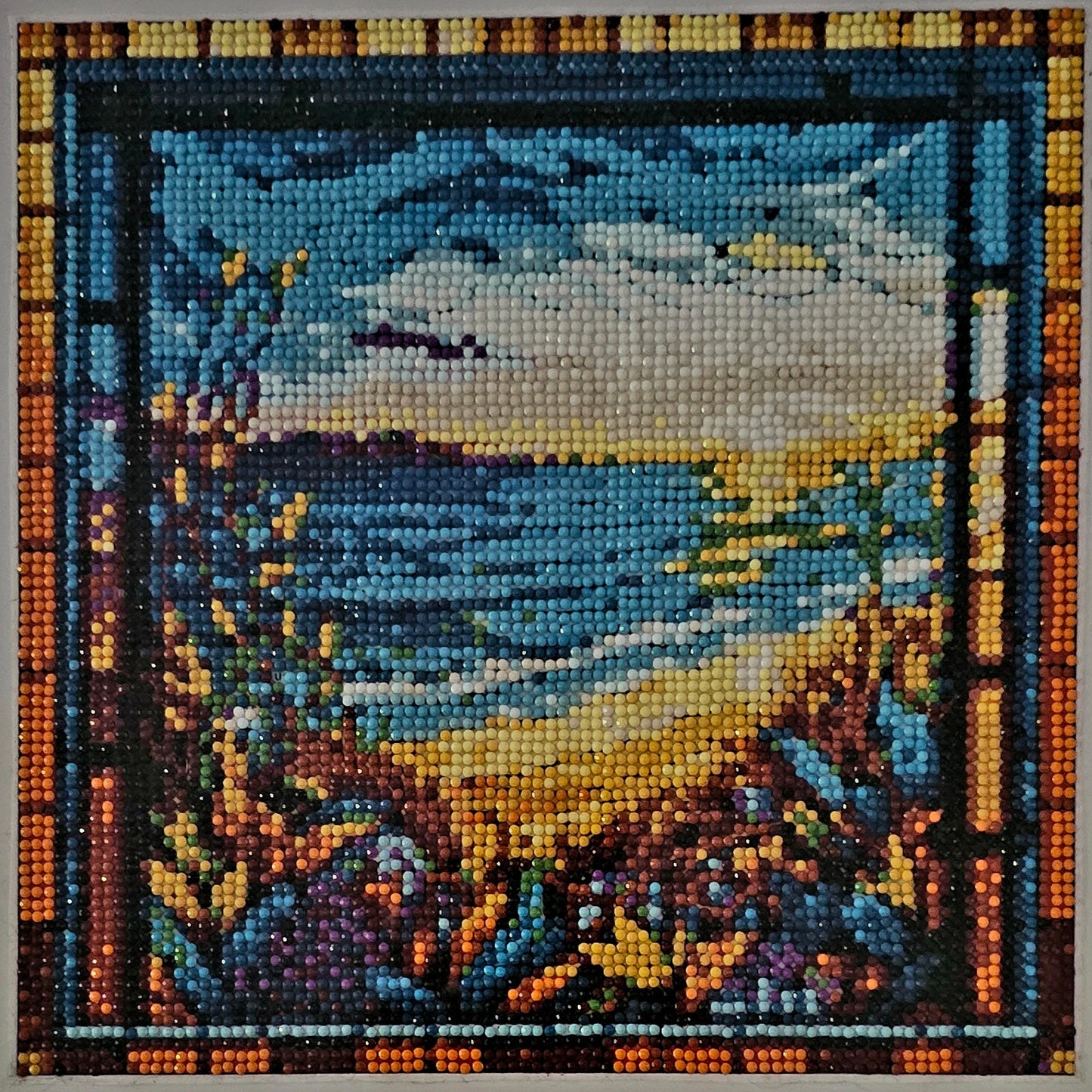 Groovy baby framed artwork - Coastal mosaic