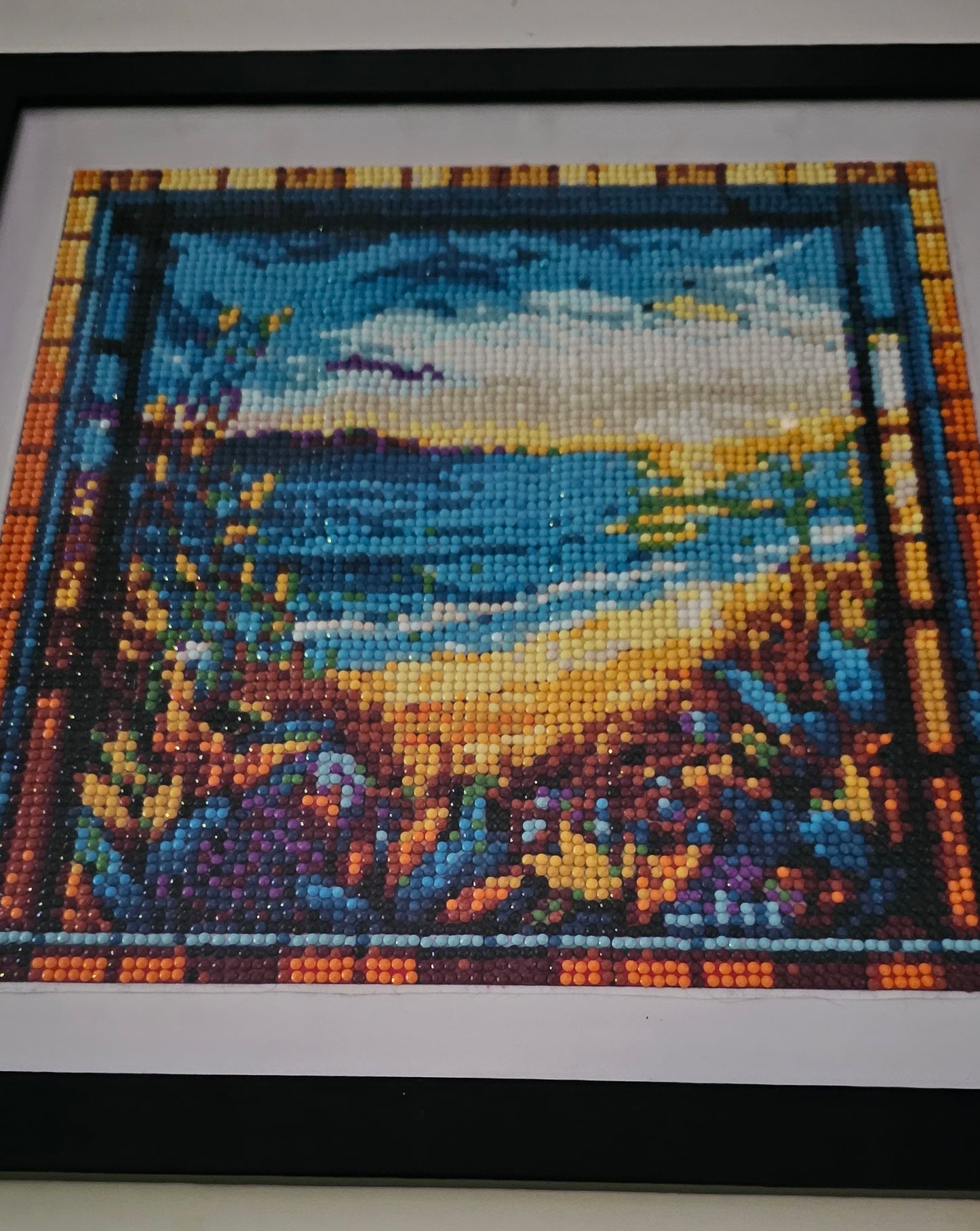 Groovy baby framed artwork - Coastal mosaic