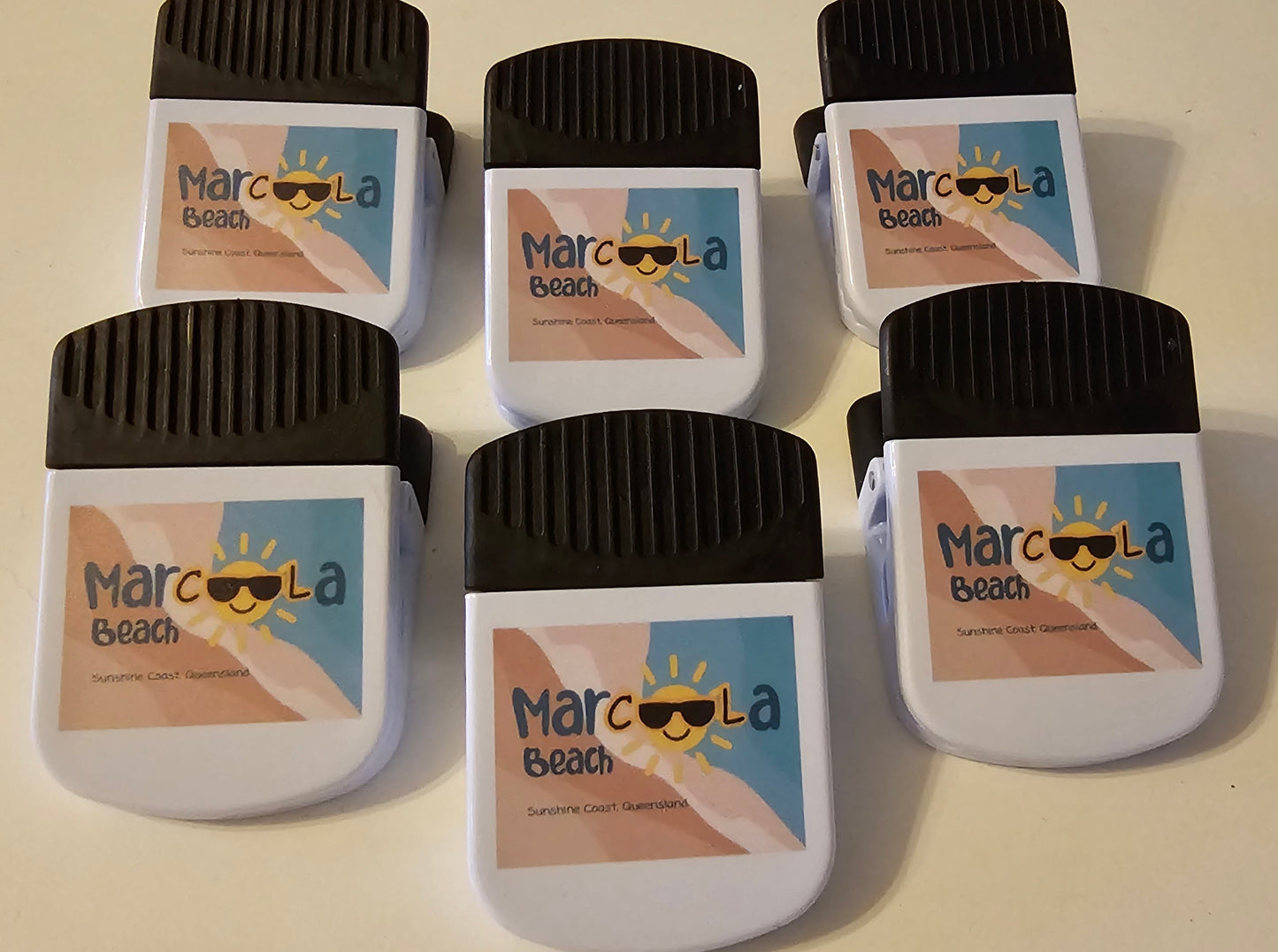 Marcoola Beach merchandise - Clip fridge magnets