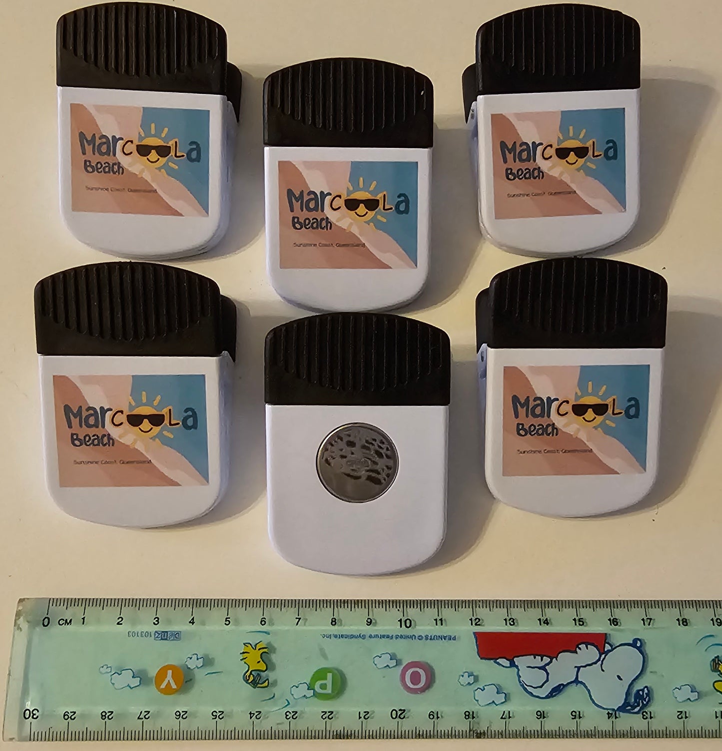 Marcoola Beach merchandise - Clip fridge magnets