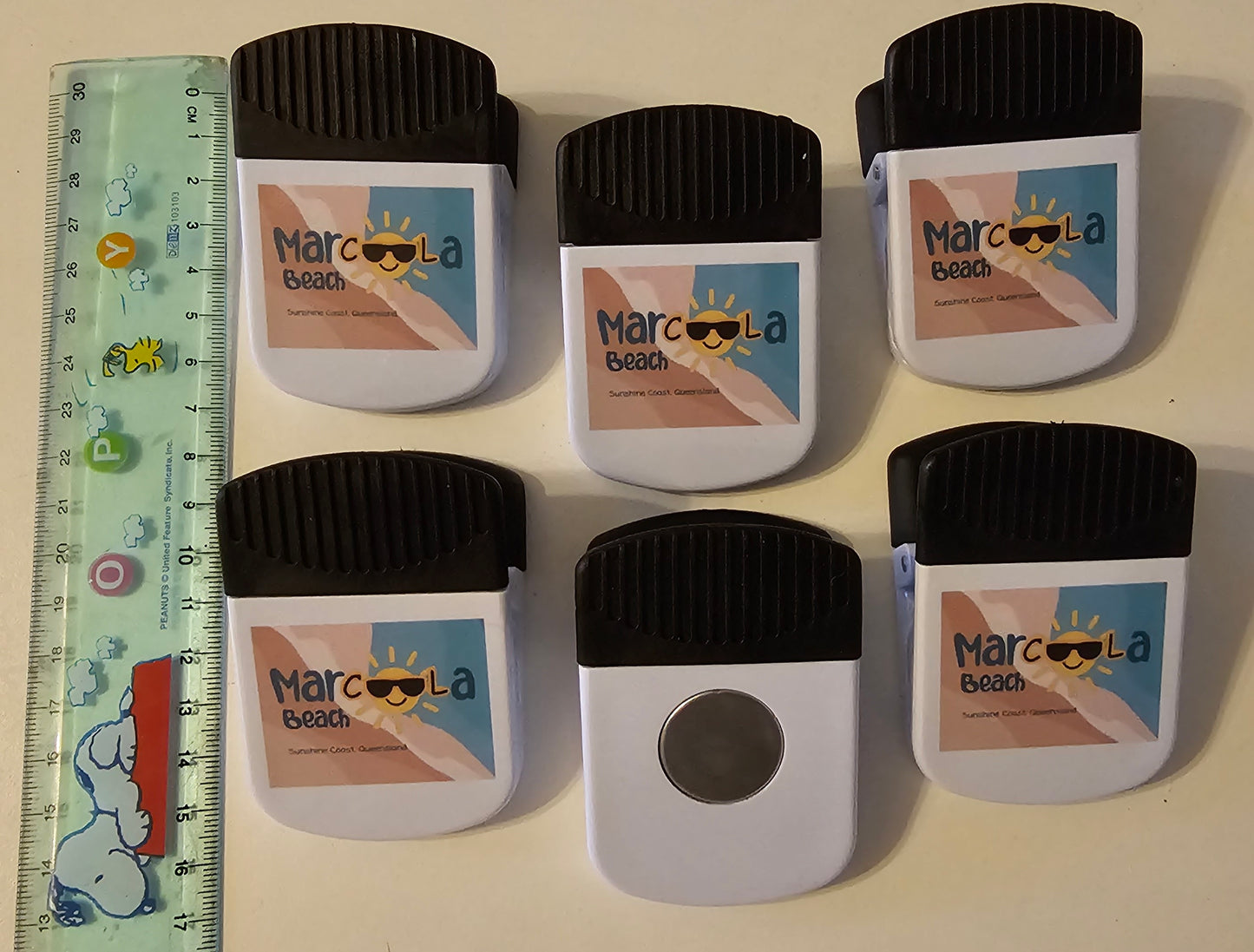 Marcoola Beach merchandise - Clip fridge magnets