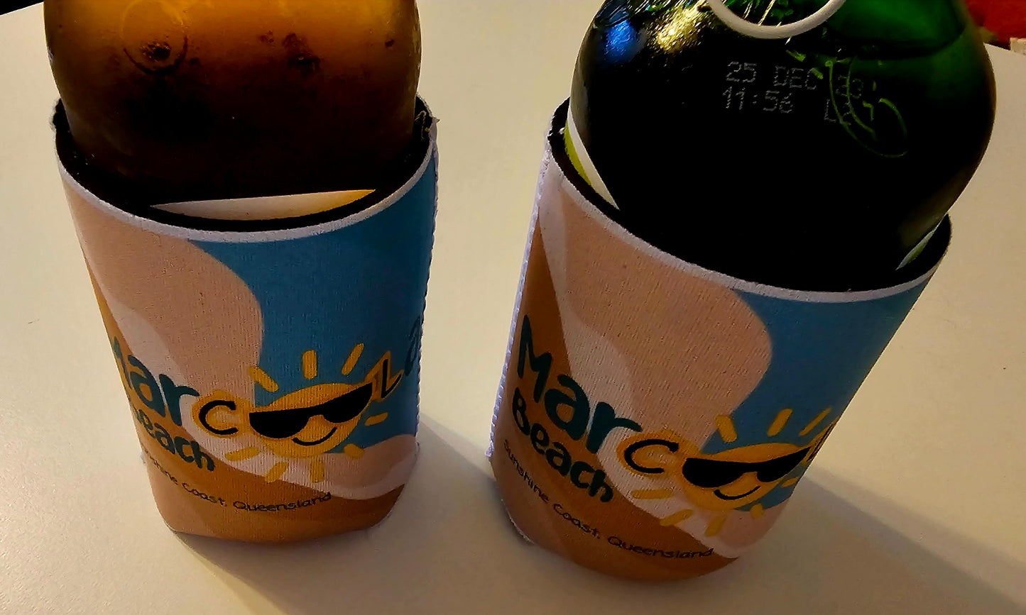 Marcoola Beach merchandise - Stubby coolers