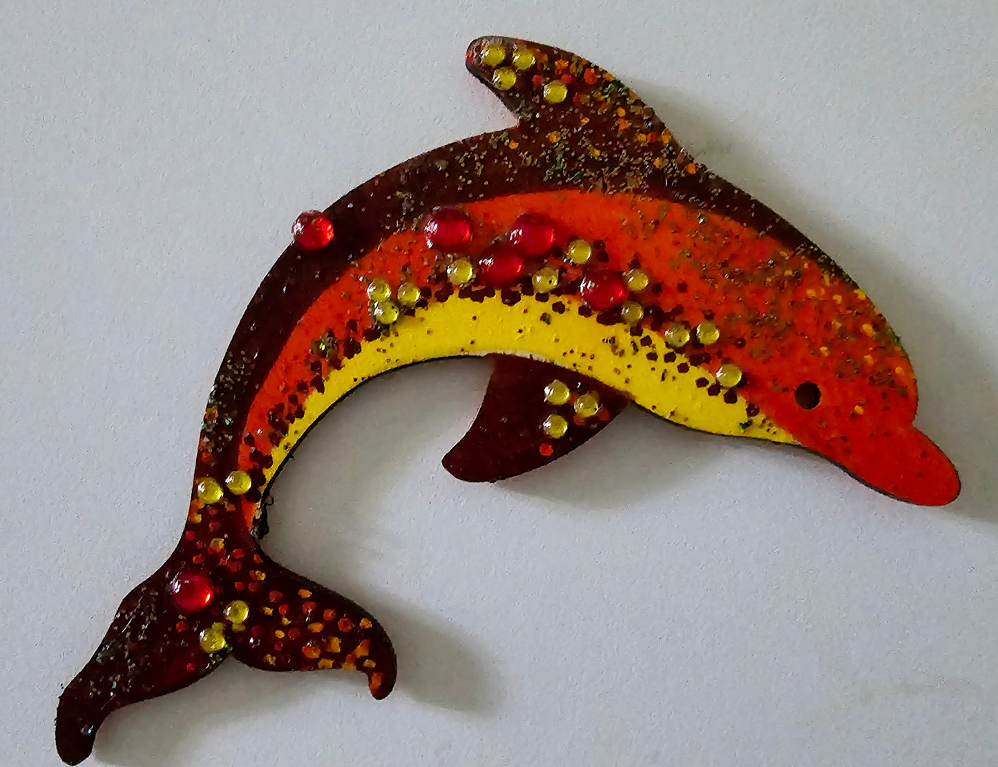 Wooden handmade fridge magnets - Wild (and free) dolphins
