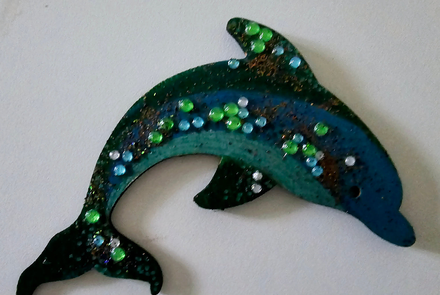 Wooden handmade fridge magnets - Wild (and free) dolphins