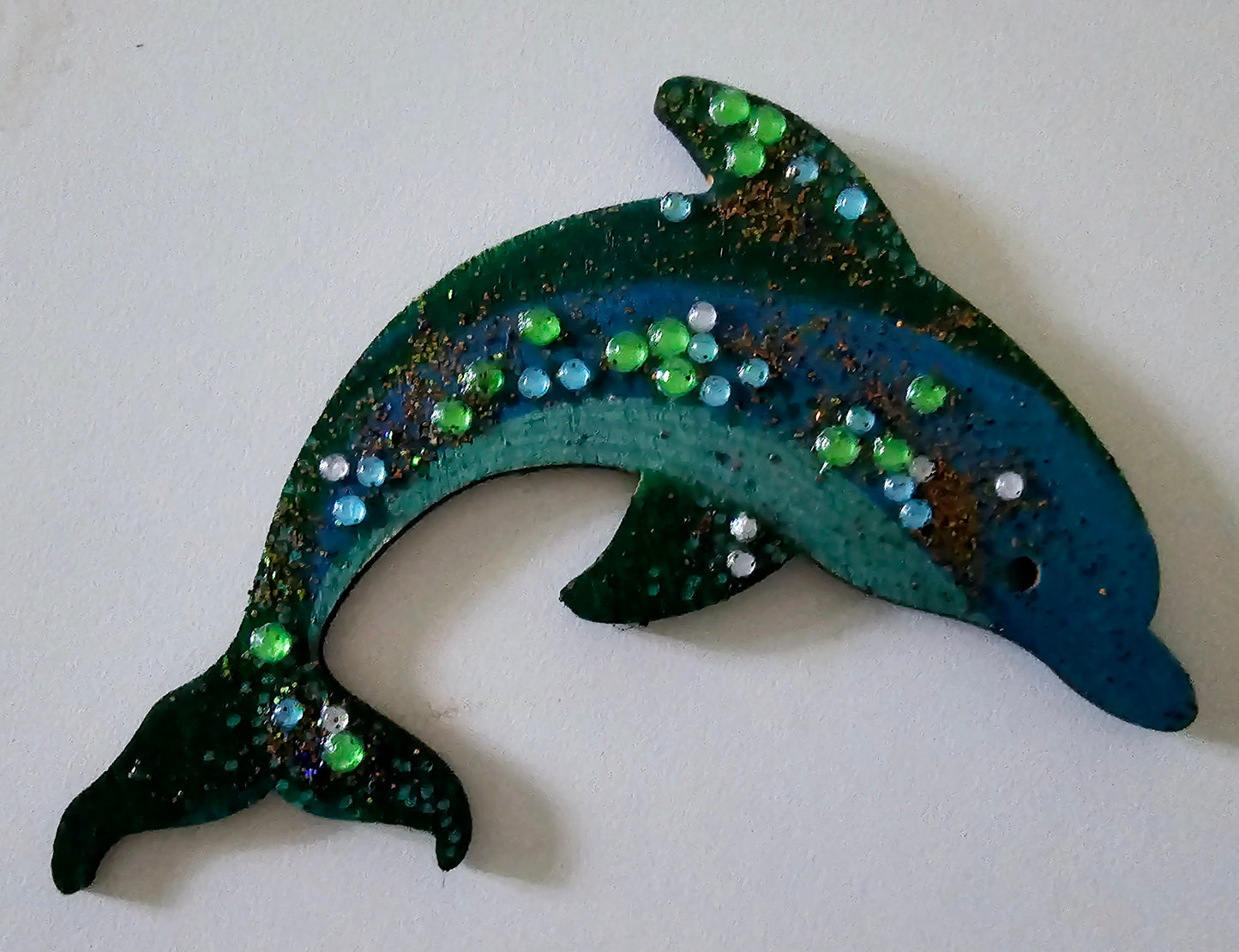 Wooden handmade fridge magnets - Wild (and free) dolphins