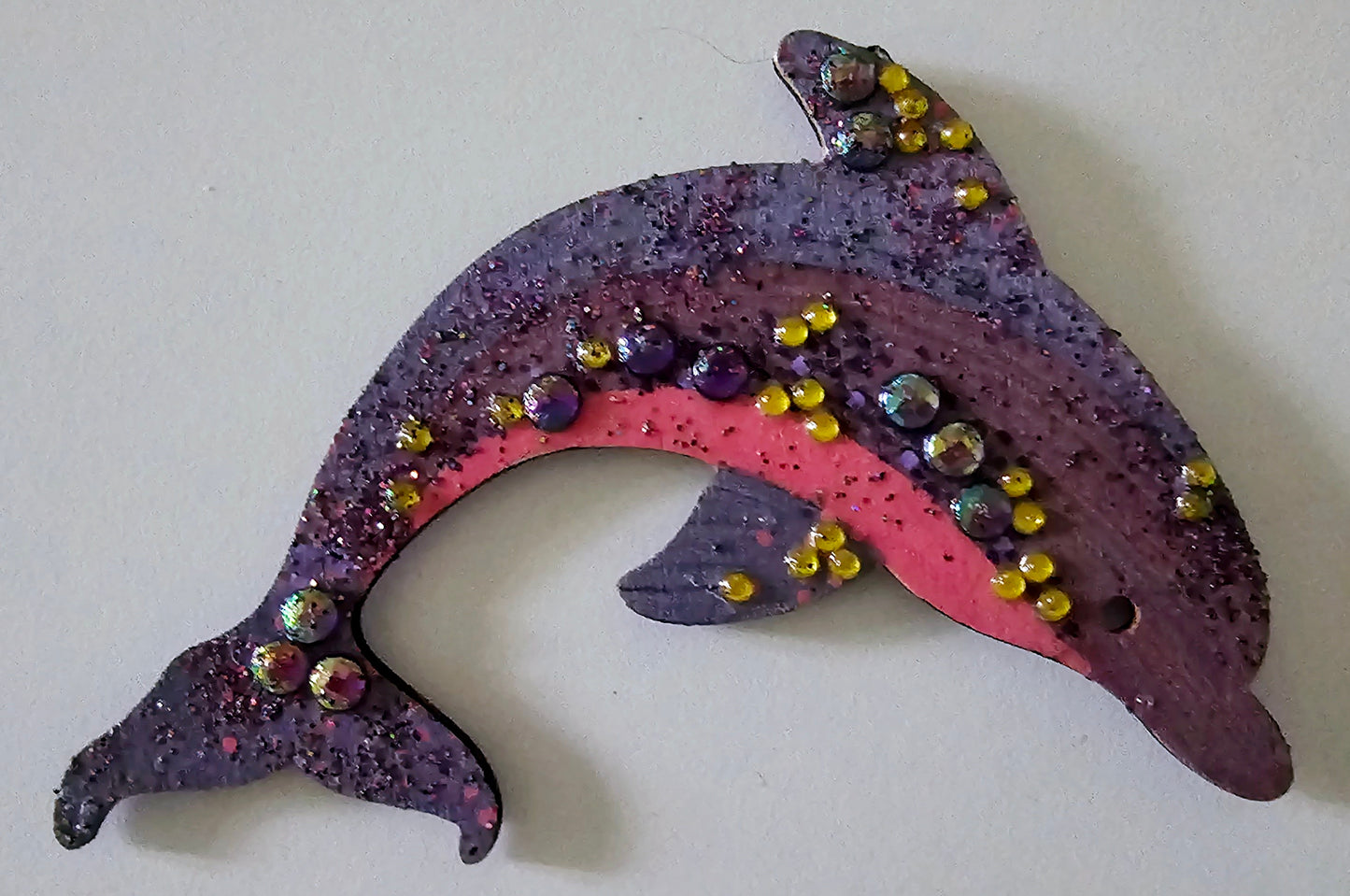 Wooden handmade fridge magnets - Wild (and free) dolphins
