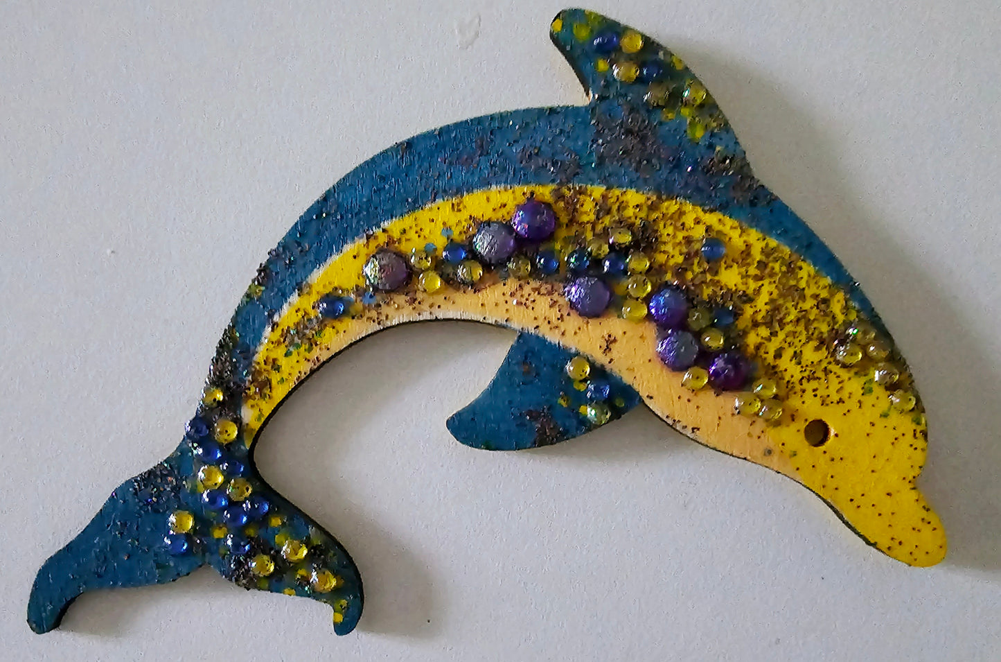 Wooden handmade fridge magnets - Wild (and free) dolphins