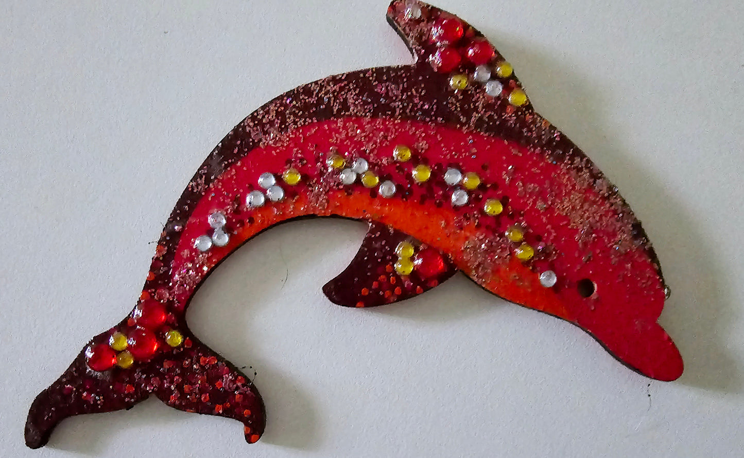 Wooden handmade fridge magnets - Wild (and free) dolphins