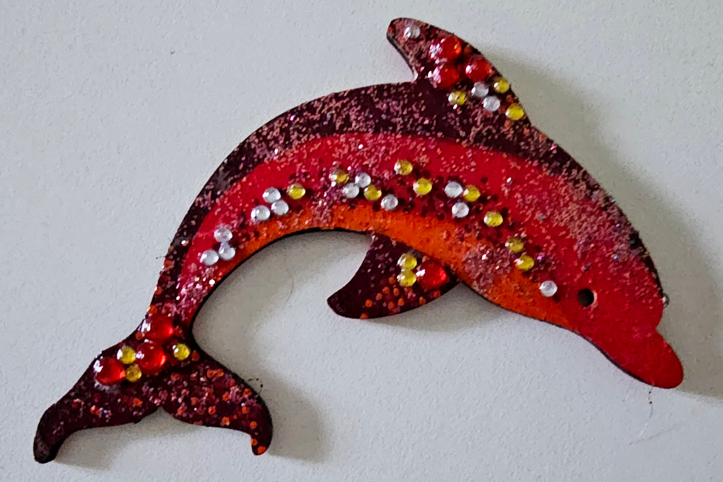 Wooden handmade fridge magnets - Wild (and free) dolphins