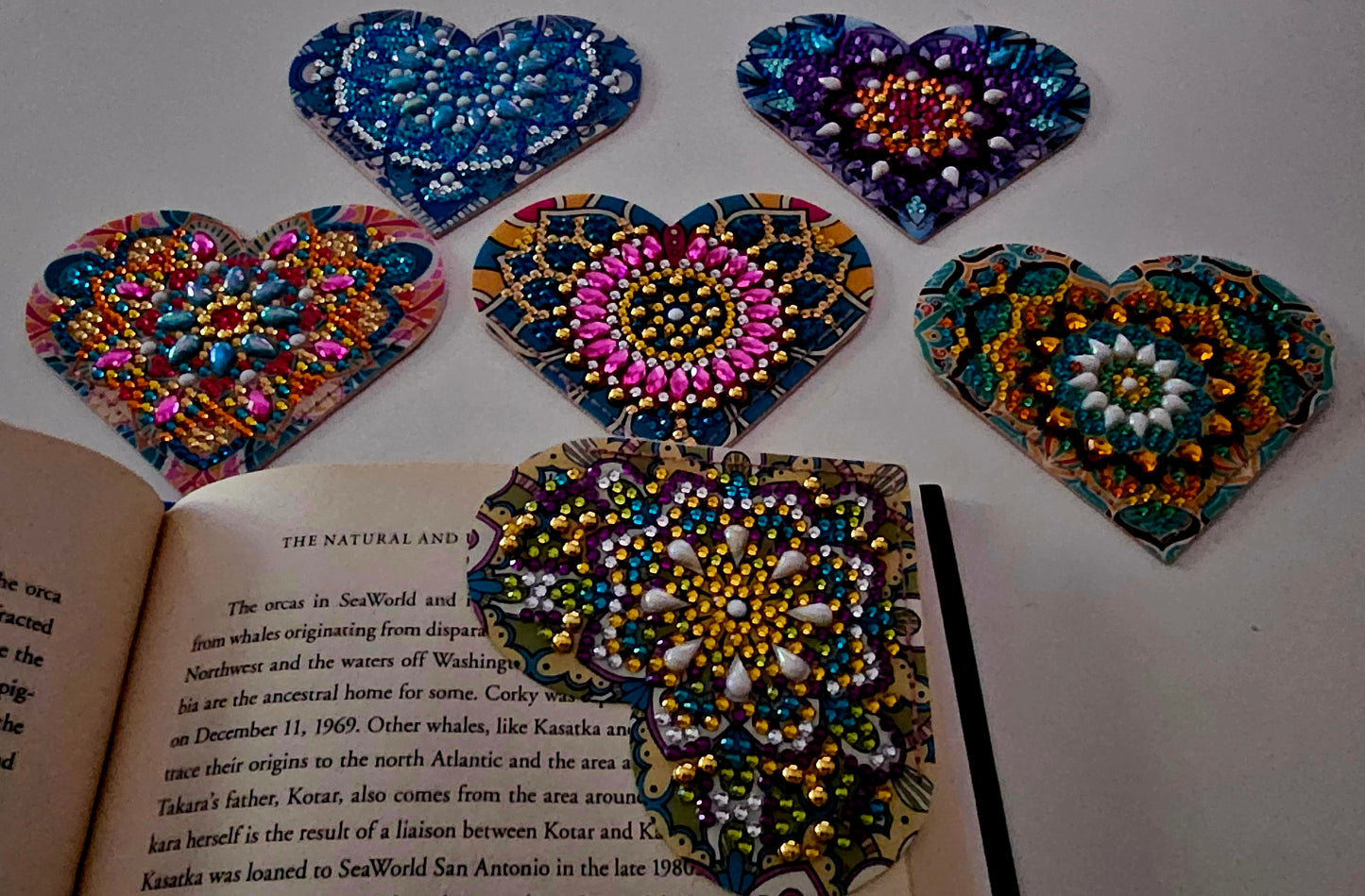 Boho heart bookmark