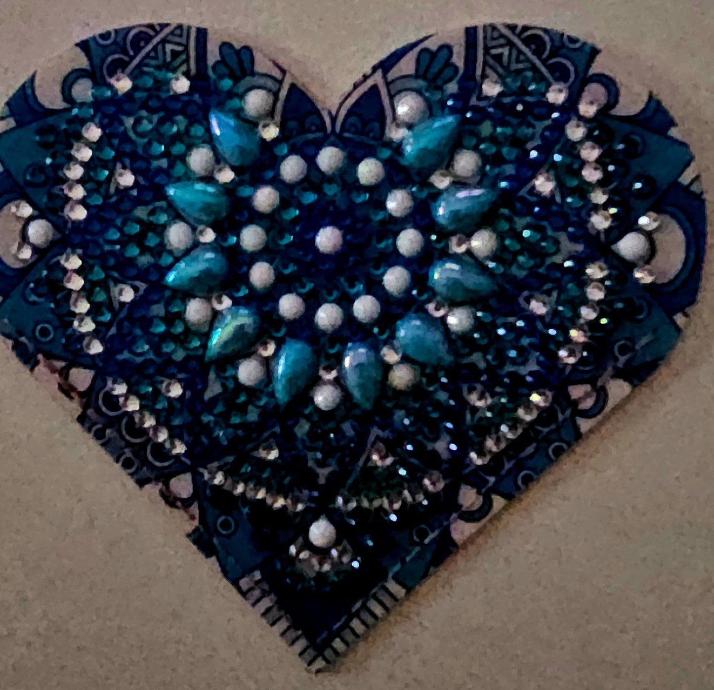 Boho heart bookmark