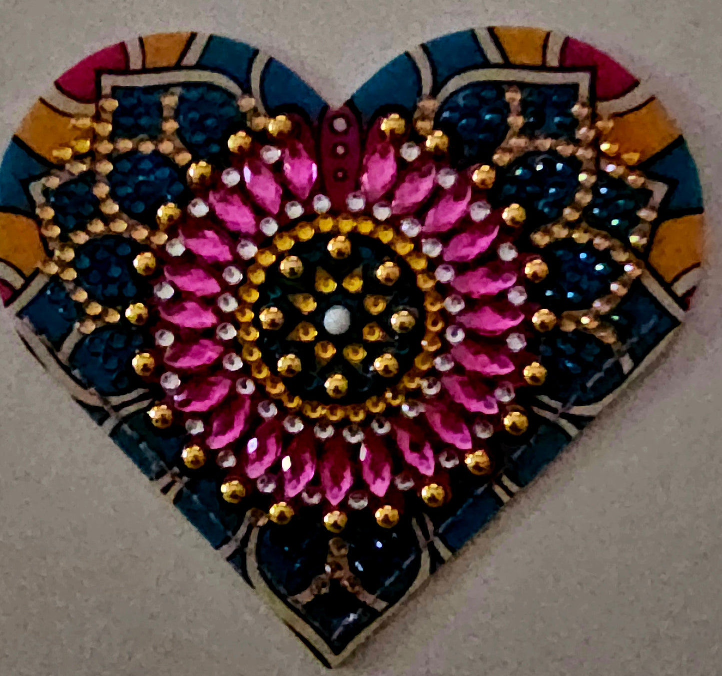 Boho heart bookmark