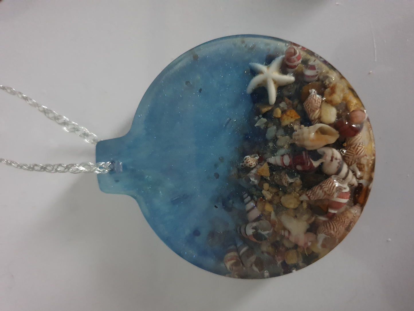 Christmas ornaments - round seascape art for your Christmas tree