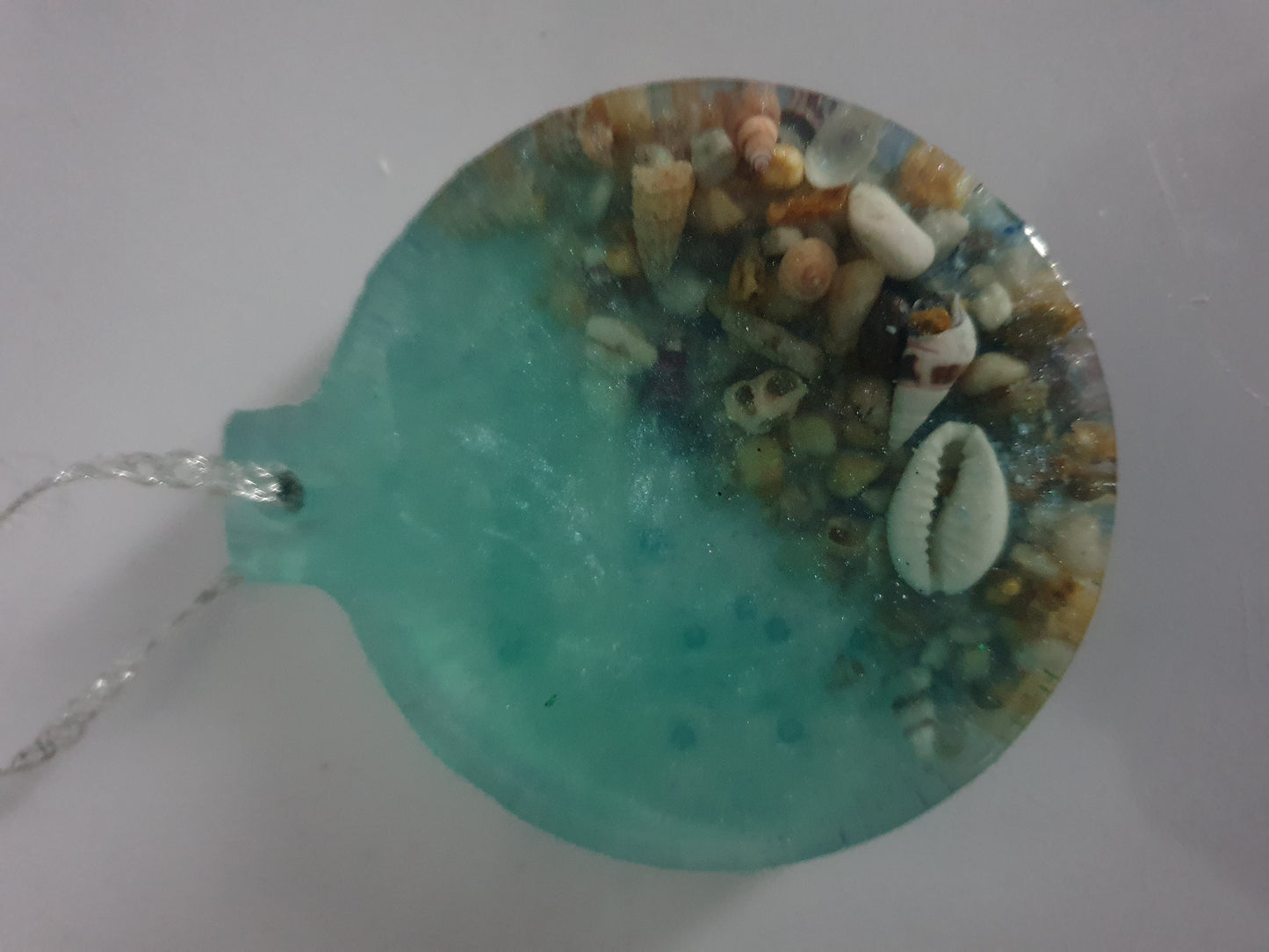 Christmas ornaments - round seascape art for your Christmas tree