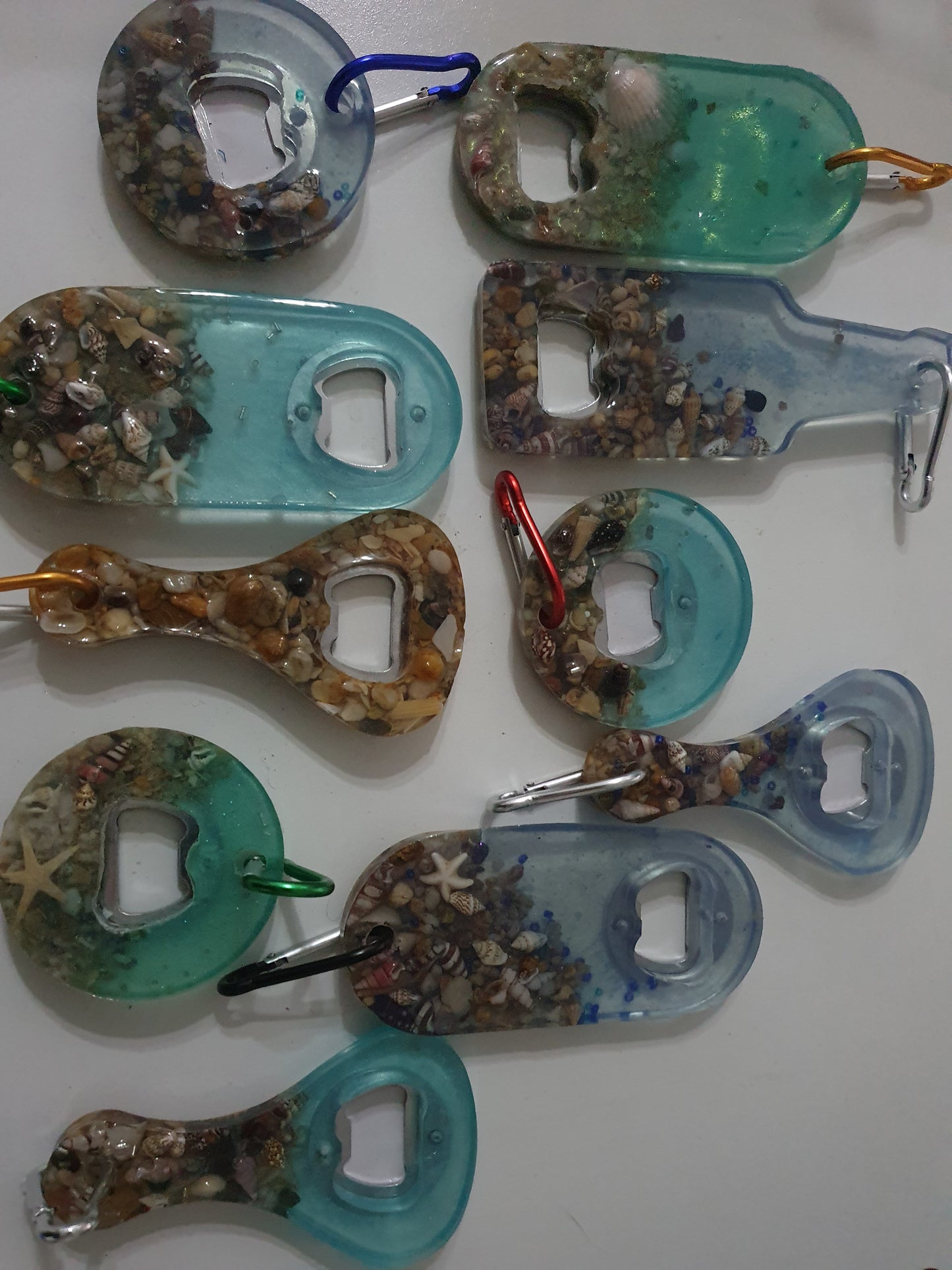 Functional art - seascape bottle openers