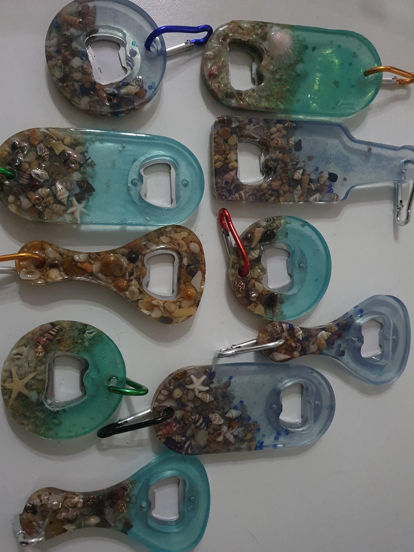 Functional art - seascape bottle openers
