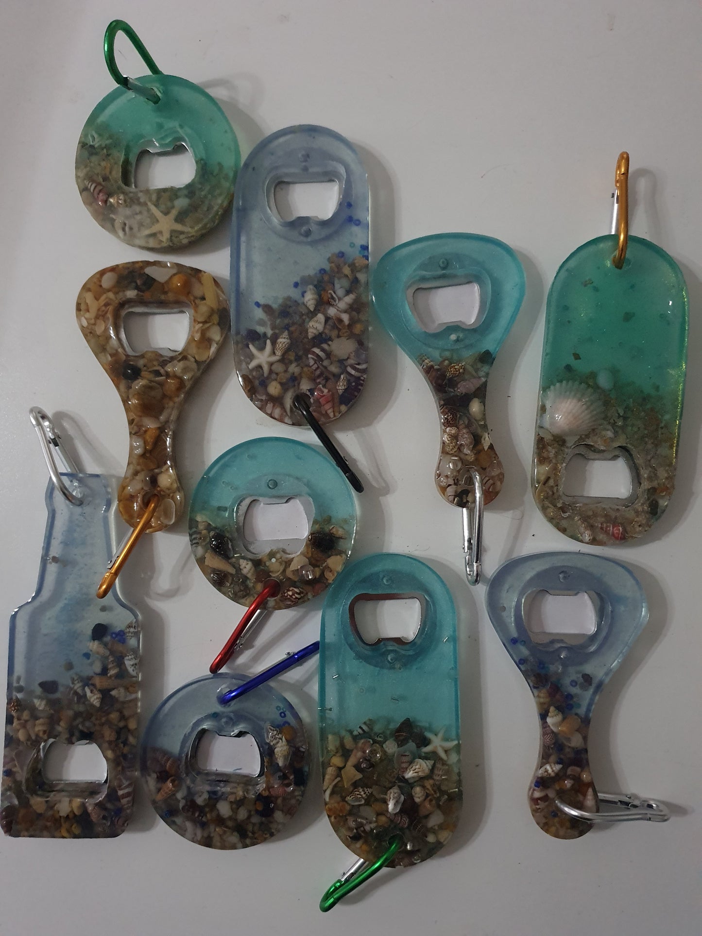 Functional art - seascape bottle openers