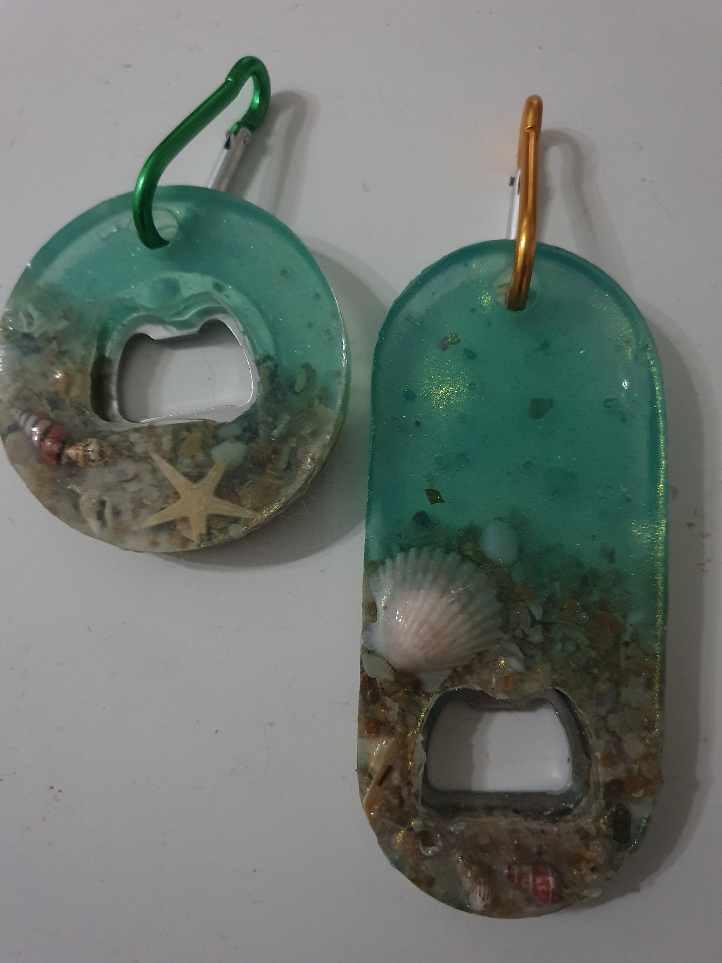 Functional art - seascape bottle openers