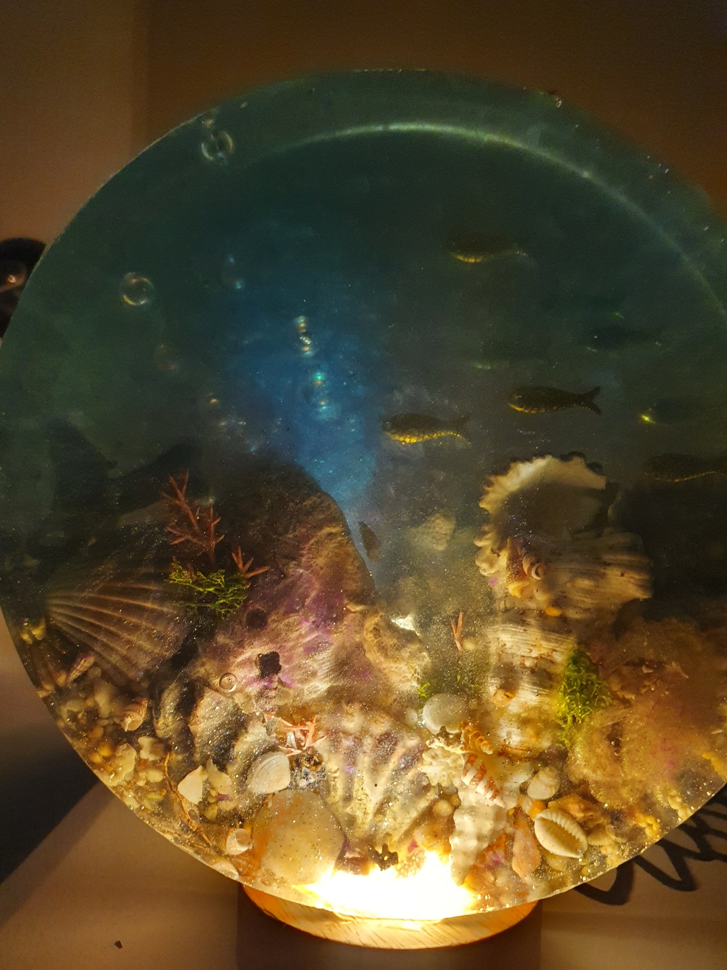 Seascape table art/ table lamp/ nightlight