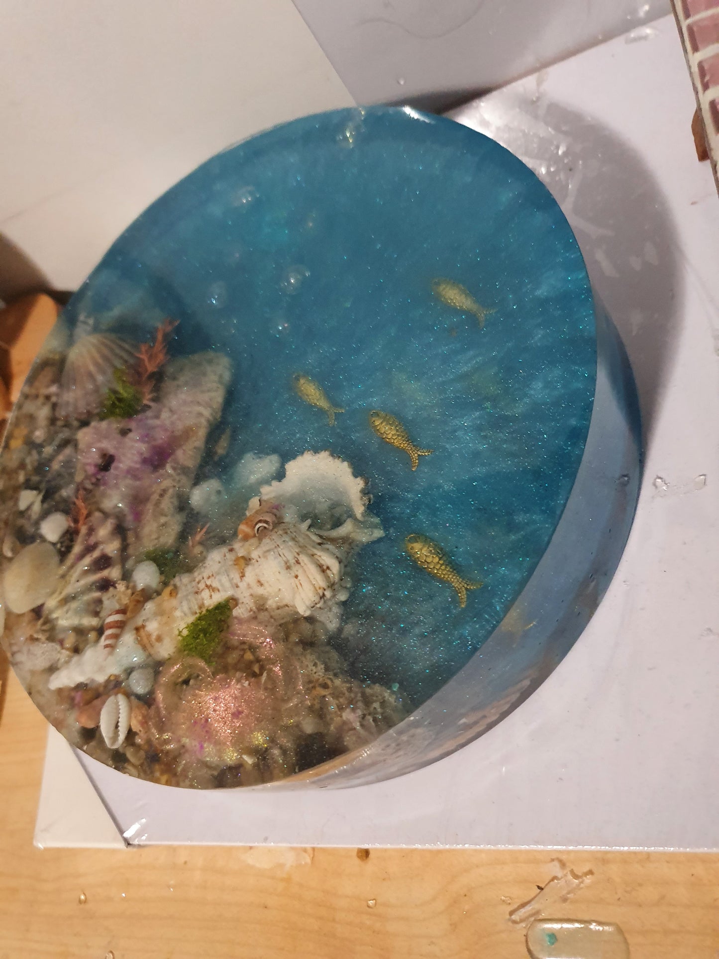 Seascape table art/ table lamp/ nightlight