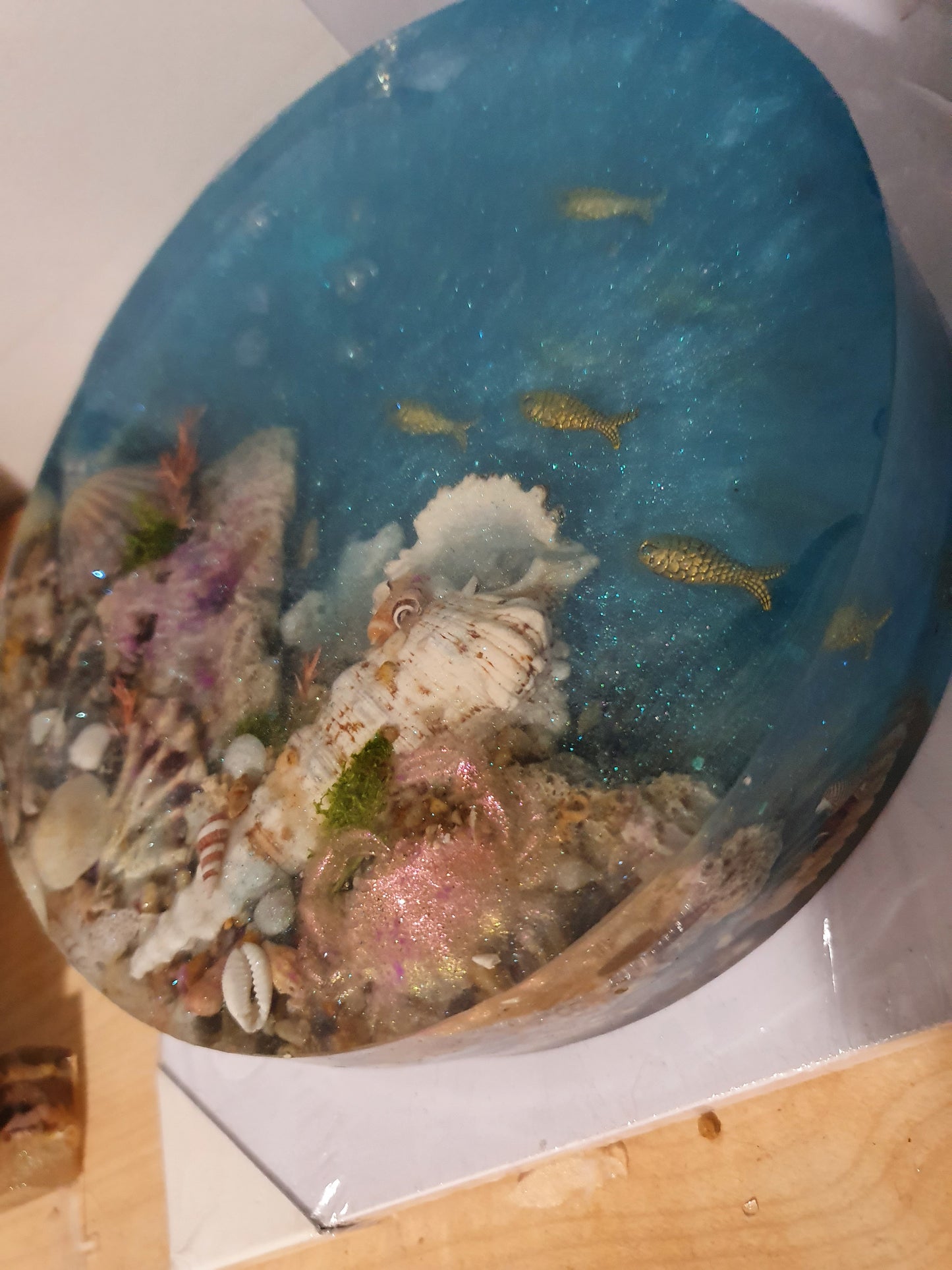 Seascape table art/ table lamp/ nightlight