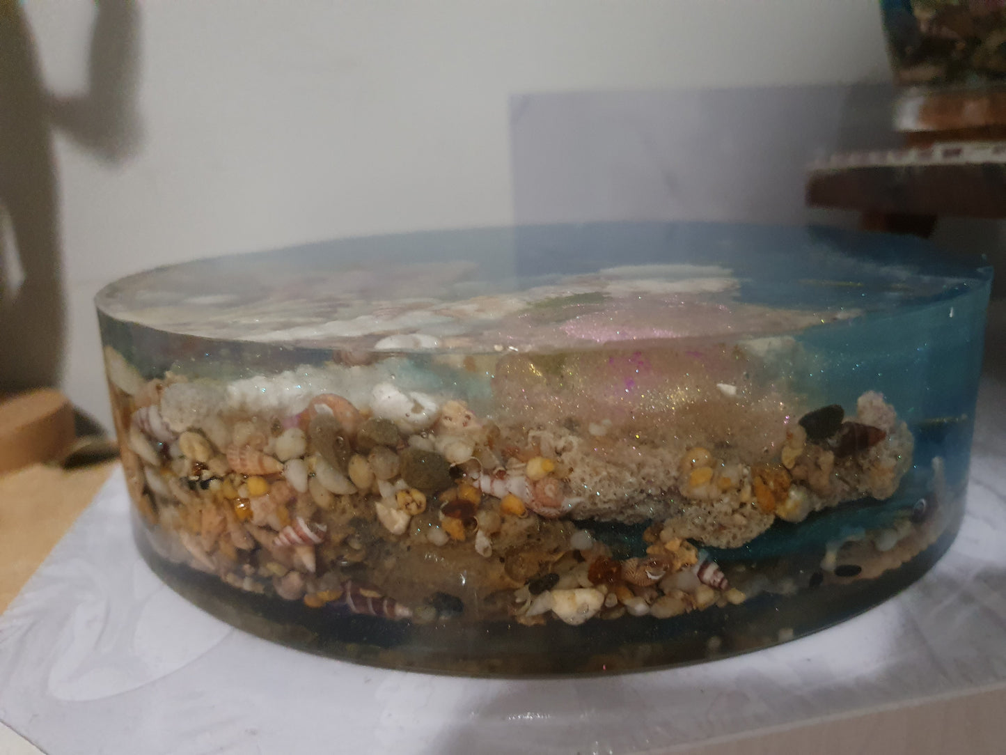 Seascape table art/ table lamp/ nightlight