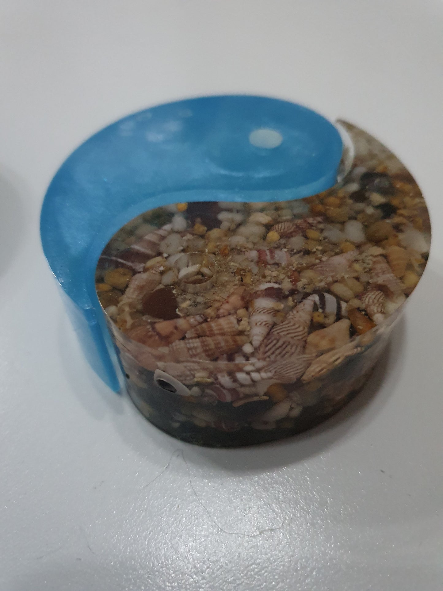 Ocean inspired Yin and Yang (yin-yang/ Yinyang) table decor/ paper weight