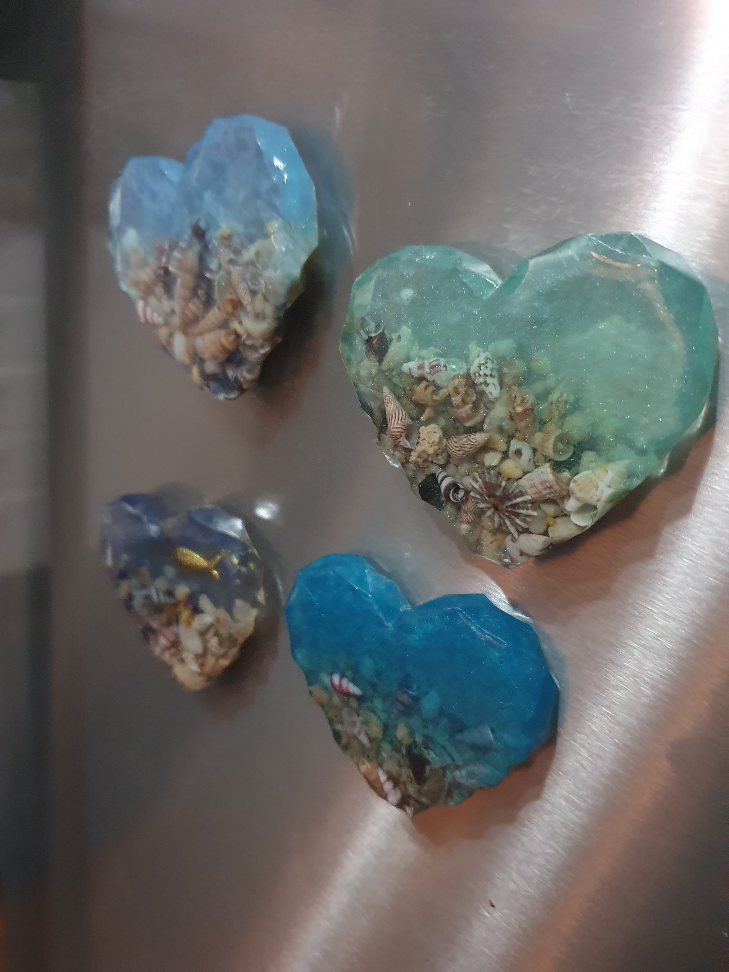 Chunky ocean inspired designer fridge magnets
