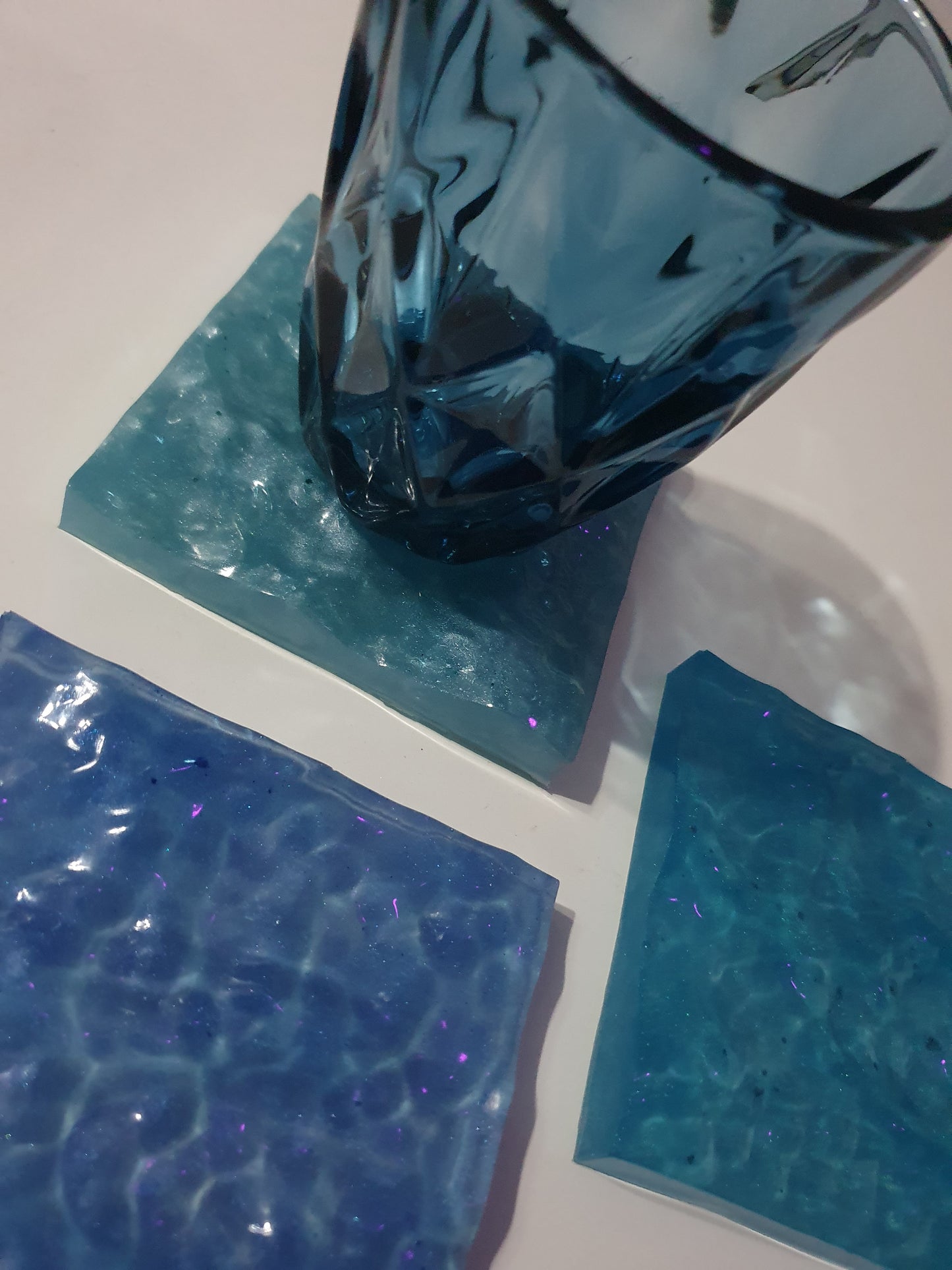 Ocean surfaces drink coaster set