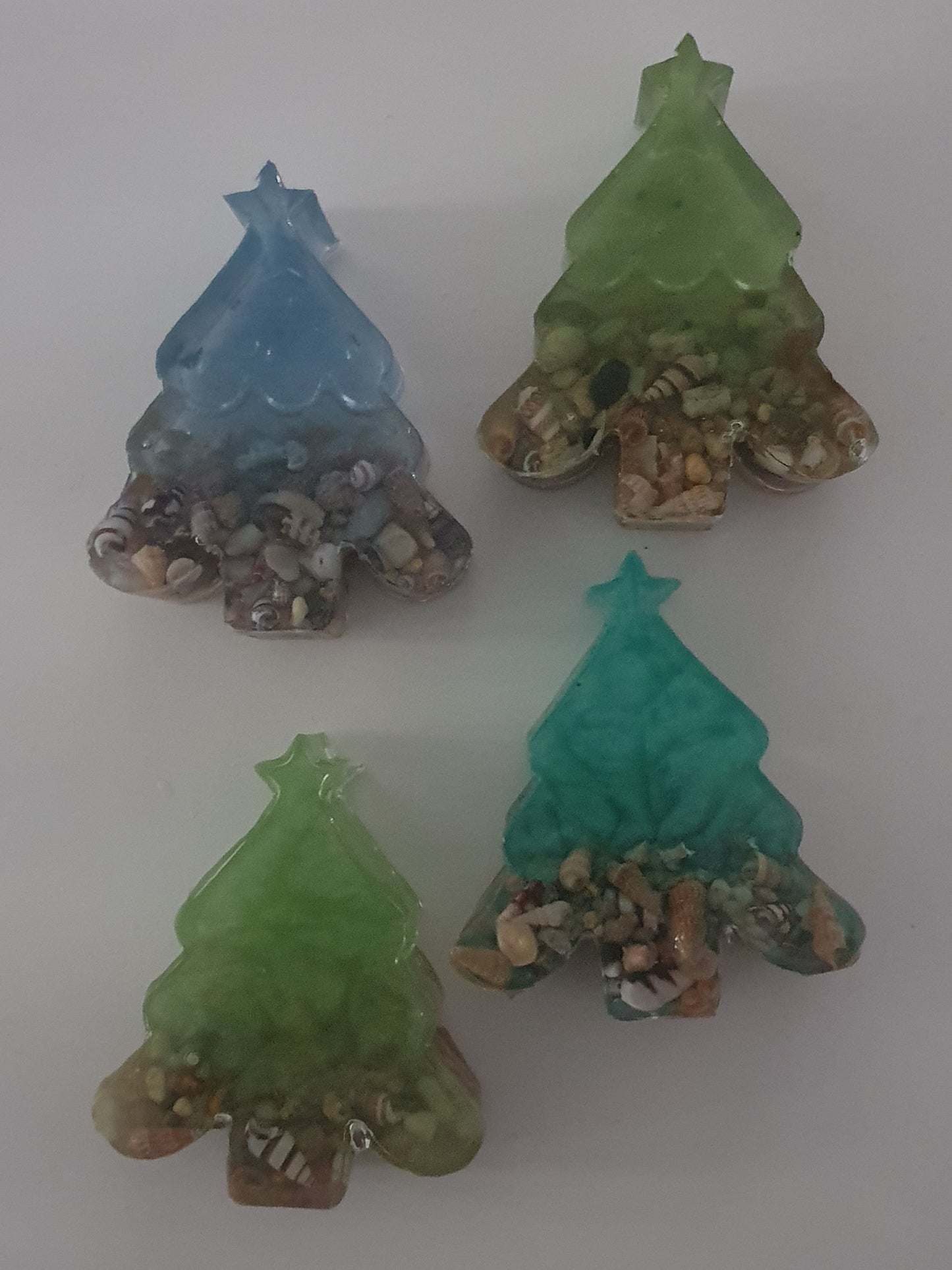 Beach Christmas table decor - Christmas tree
