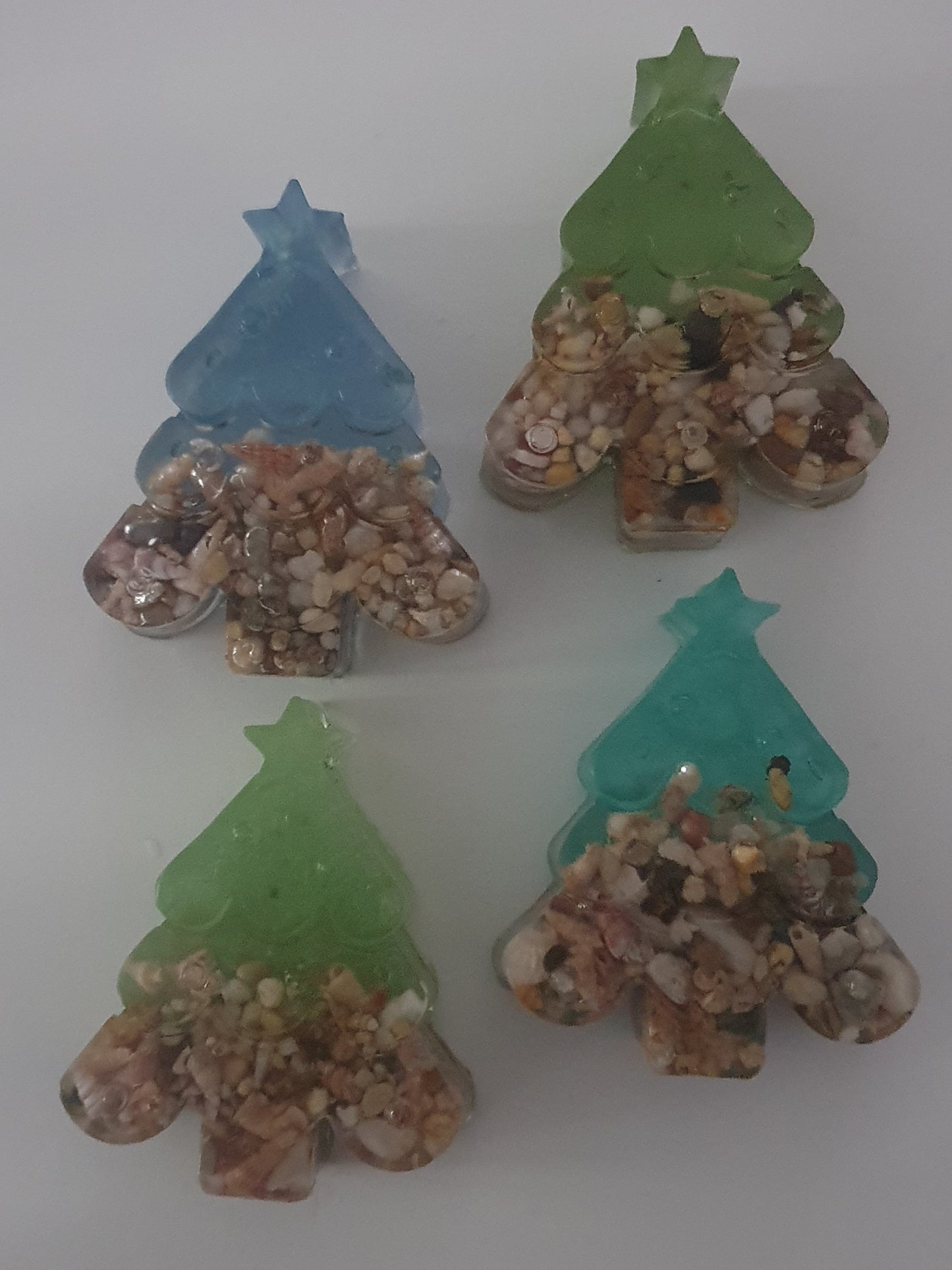 Beach Christmas table decor - Christmas tree