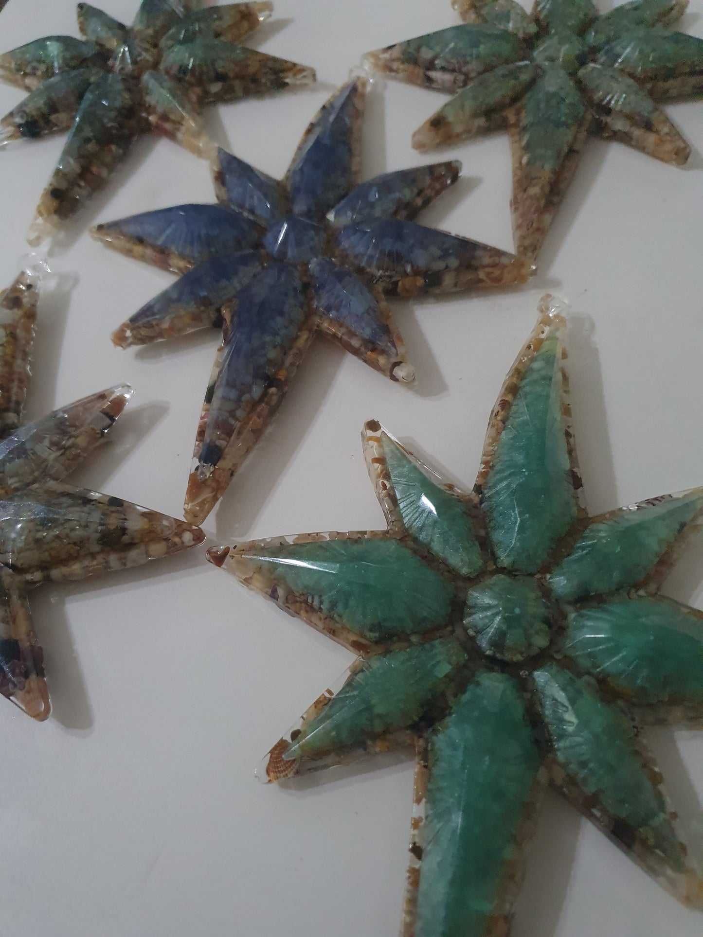 Christmas sea stars - hanging ornaments with a coastal theme