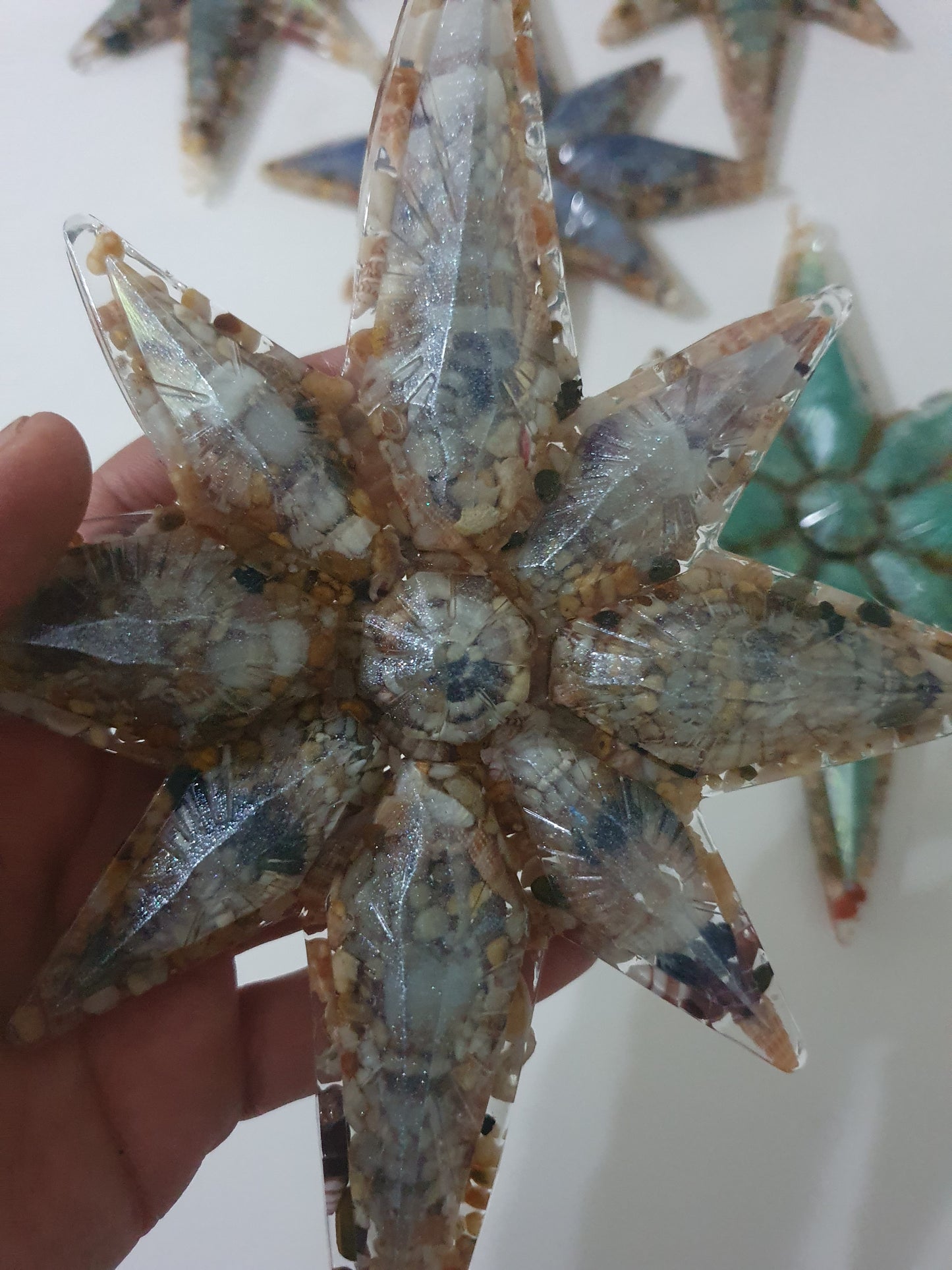 Christmas sea stars - hanging ornaments with a coastal theme