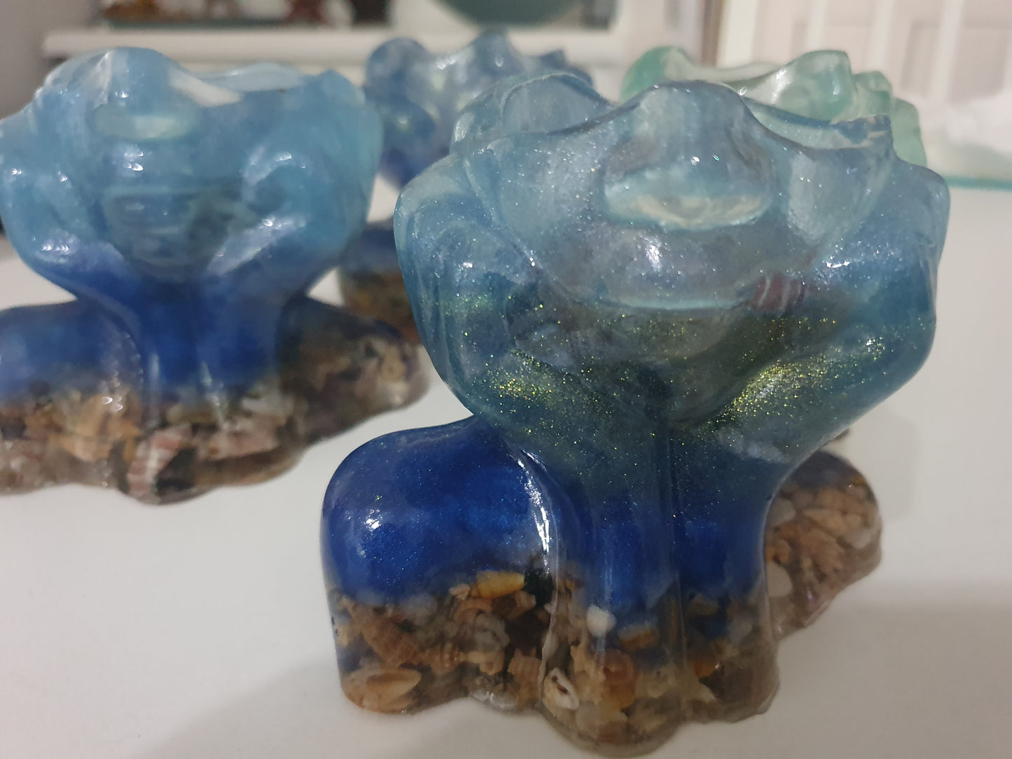 Ocean dreaming - table art/ candle holder