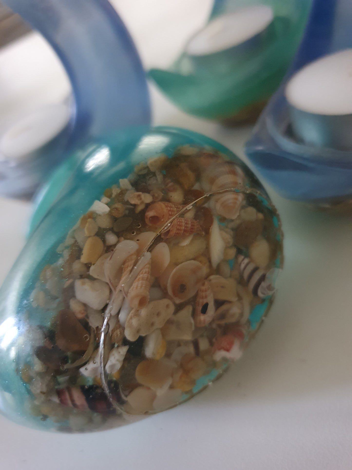 Ocean wave tealight candle holder