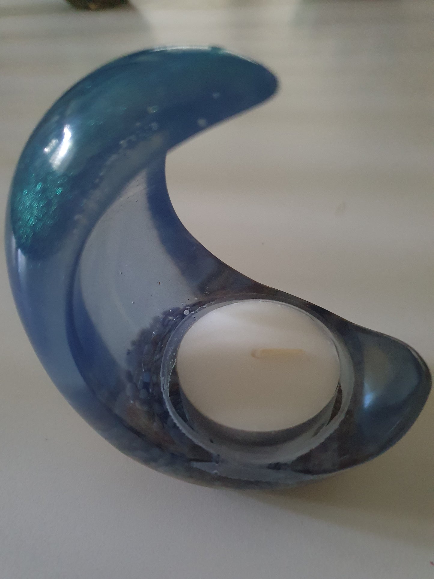 Ocean wave tealight candle holder