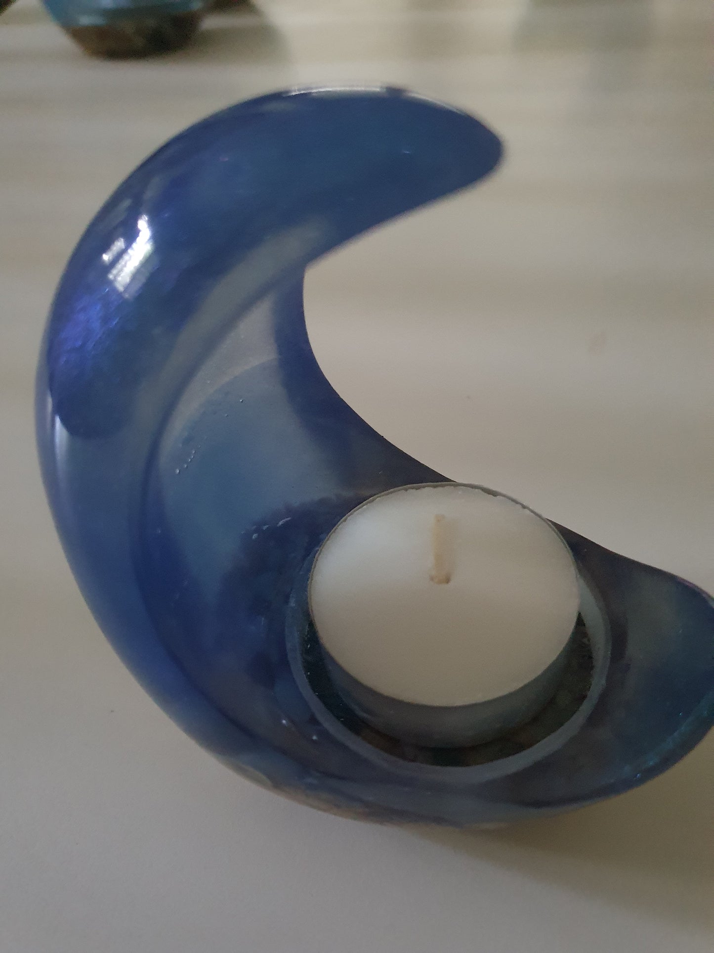 Ocean wave tealight candle holder