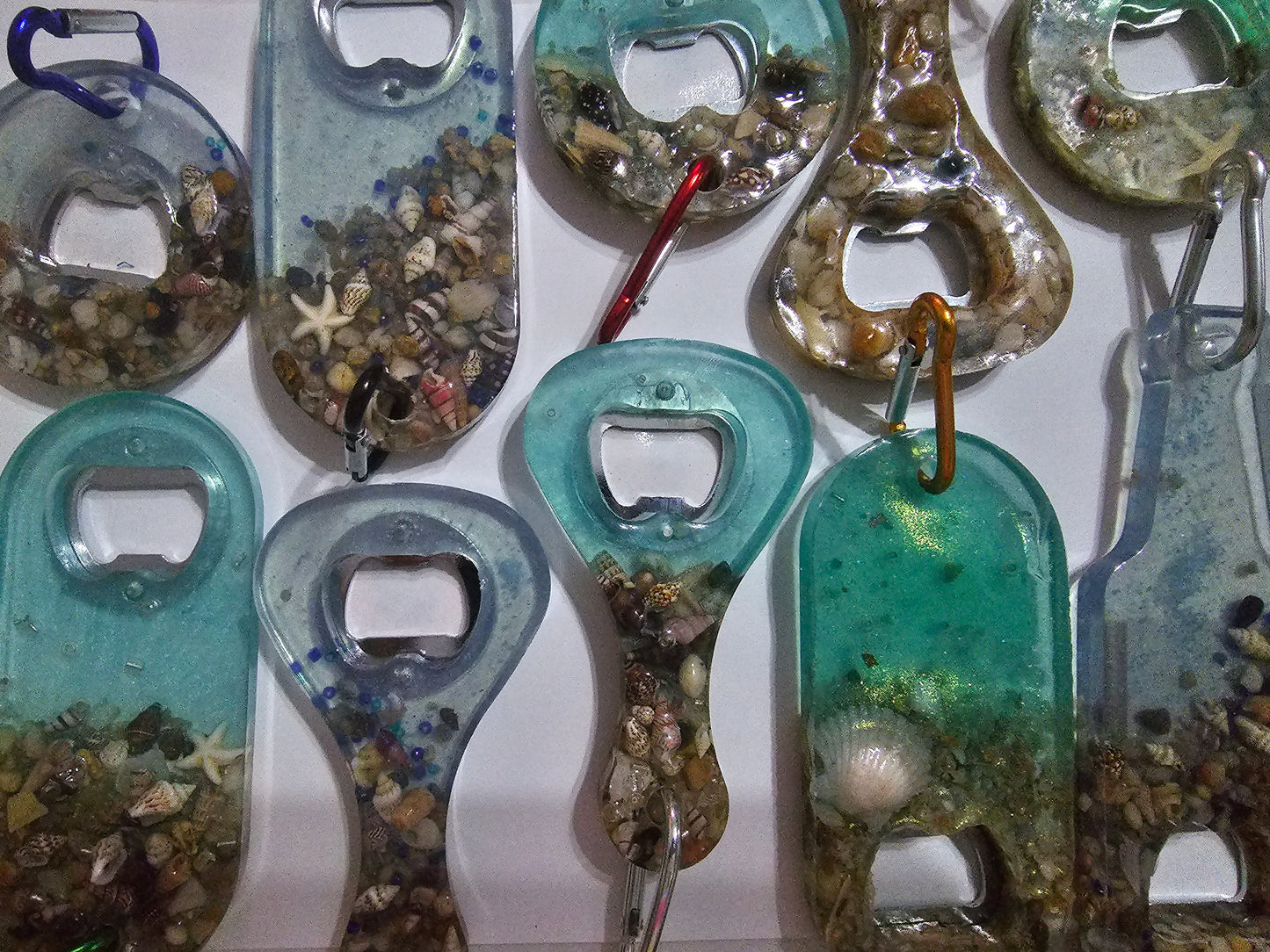 Functional art - seascape bottle openers