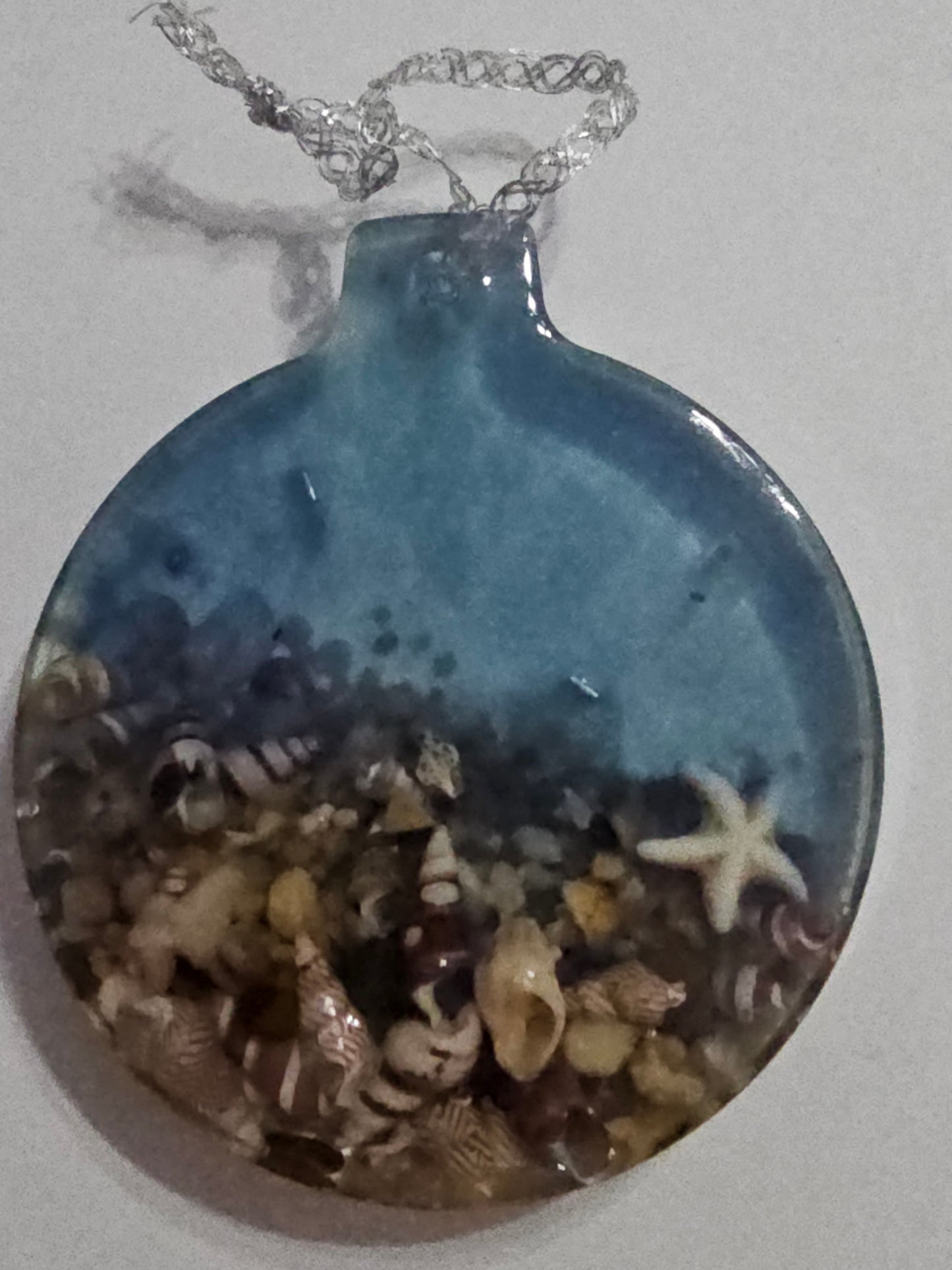 Christmas ornaments - round seascape art for your Christmas tree