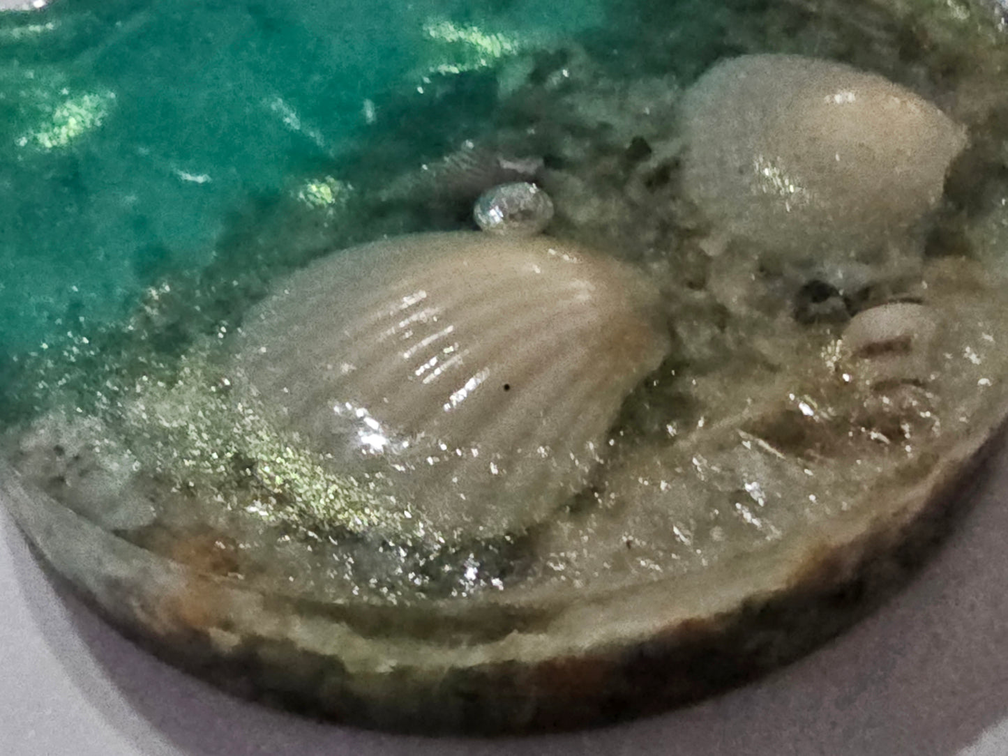 Christmas ornaments - round seascape art for your Christmas tree